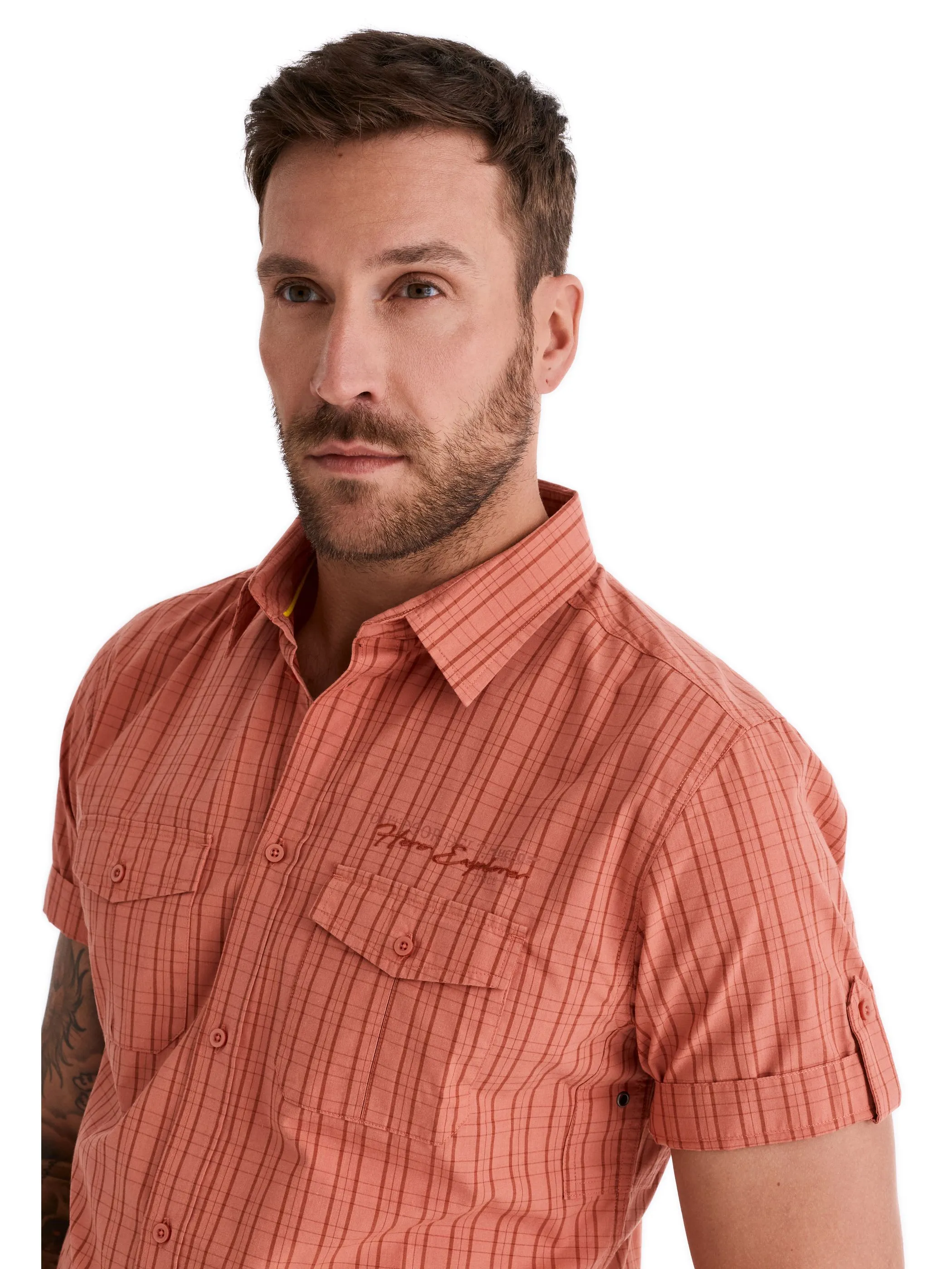 HERO by John Medoox 73110670009191 He. Bluse/Hemd, Orange 928397 9191 3