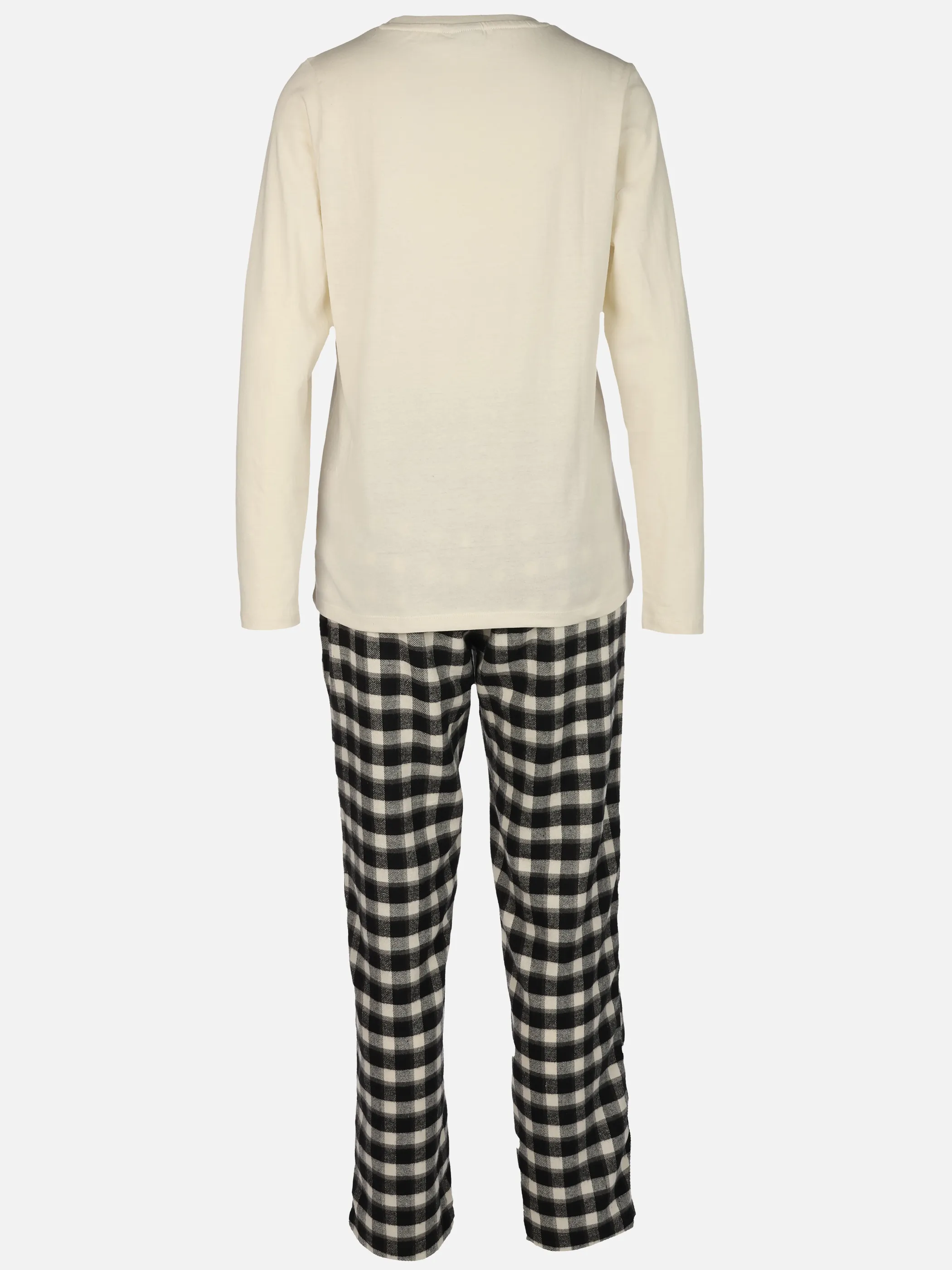 Sure Da. Pyjama lang mit Flanellhos Weiß 915612 ECRU 2