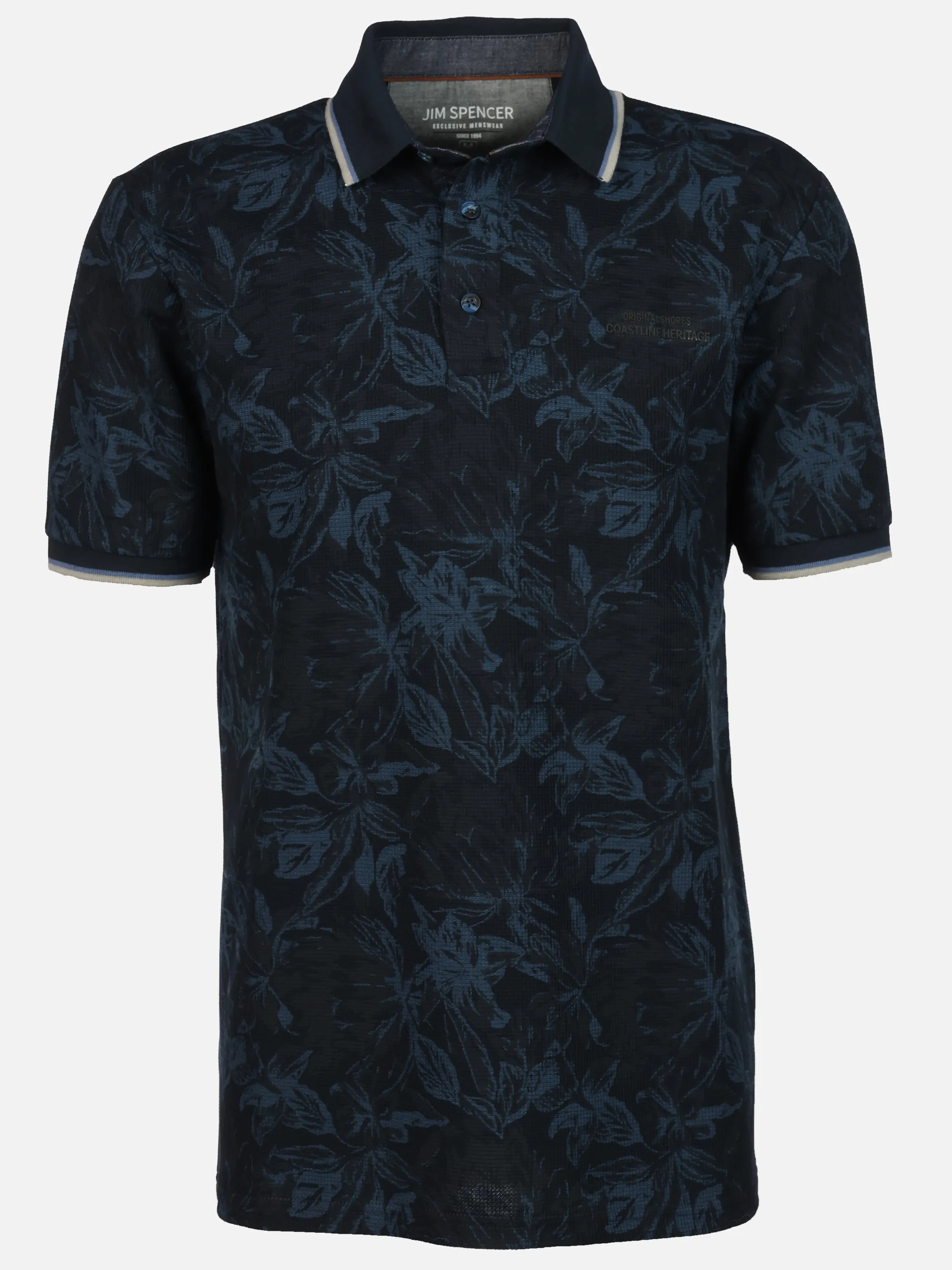 Jim Spencer He. Poloshirt 1/2 Arm waffle s Blau 928819 NAVY 1