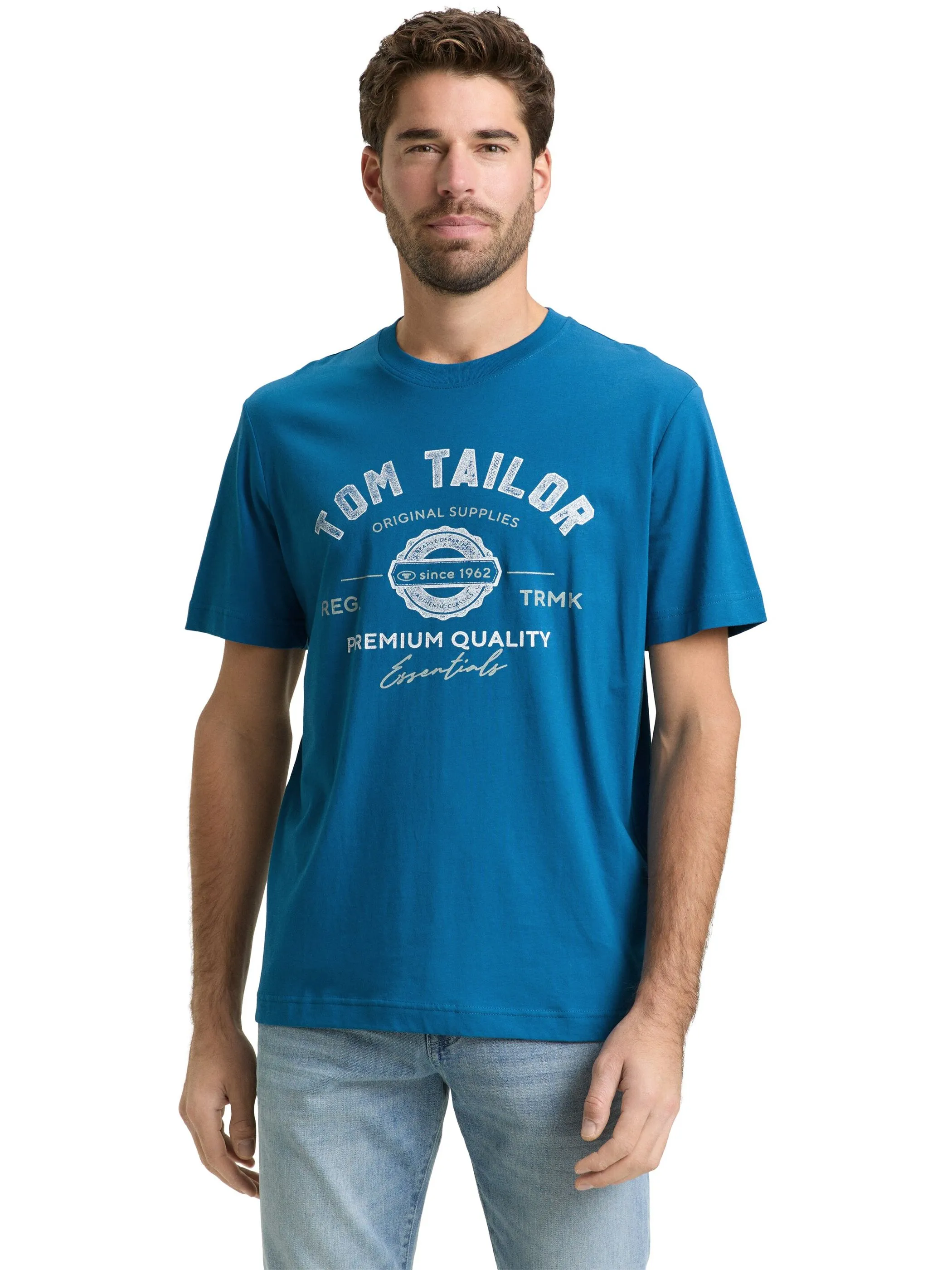 Tom Tailor 1037735 NOS logo tee Türkis 884276 28857 5