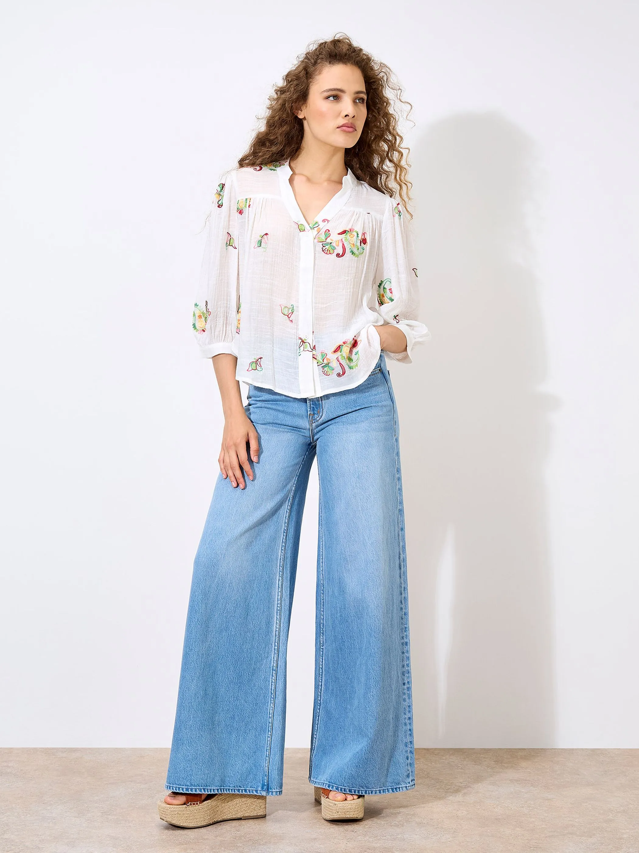 Apricot 937093 Apricot Paisley Shimmer Weiß 917125 WHT 4