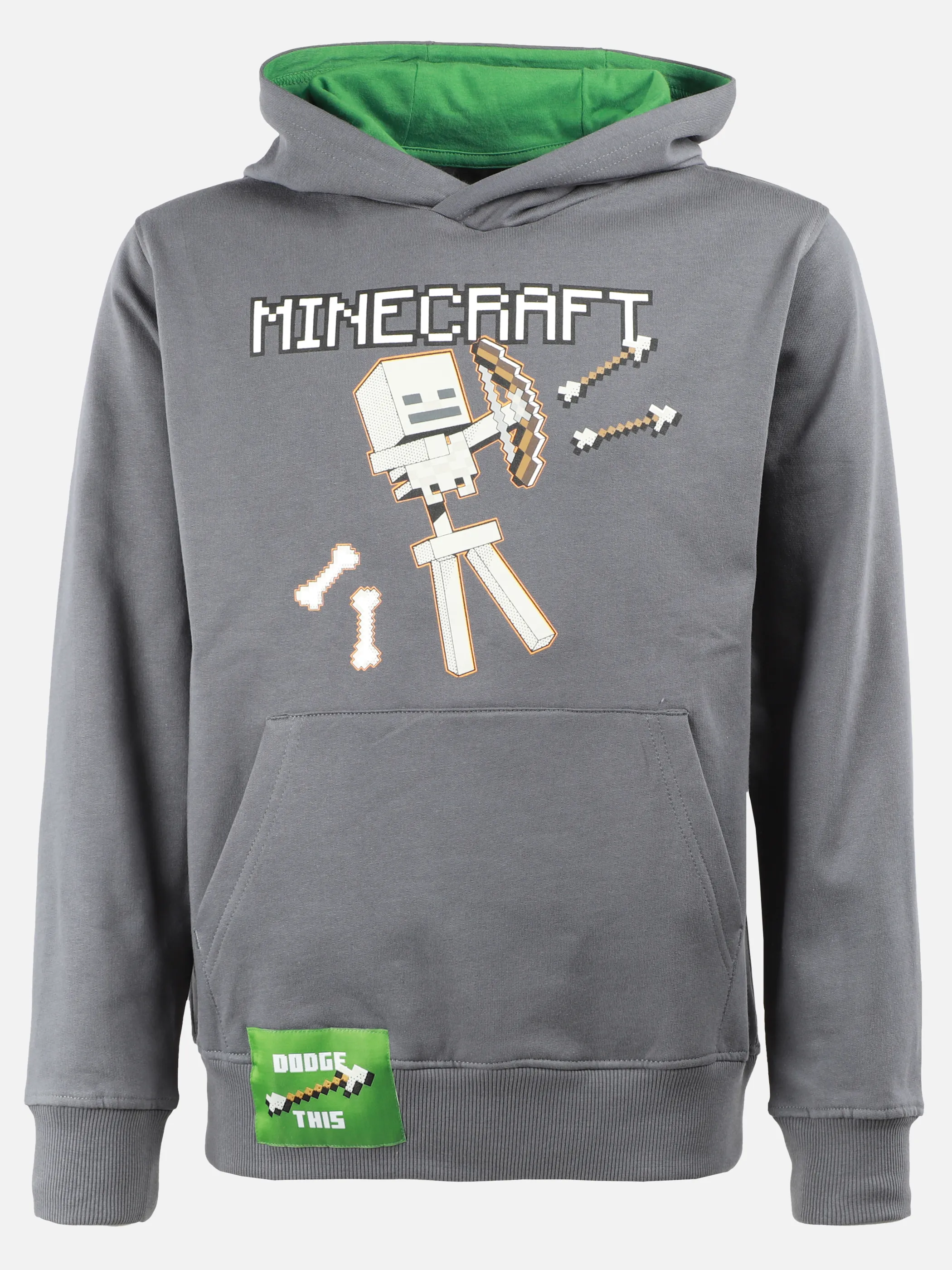 Minecraft JJ Sweatshirt mit minecraft front+backprint grau Grau 919665 DUNKELGRAU 1