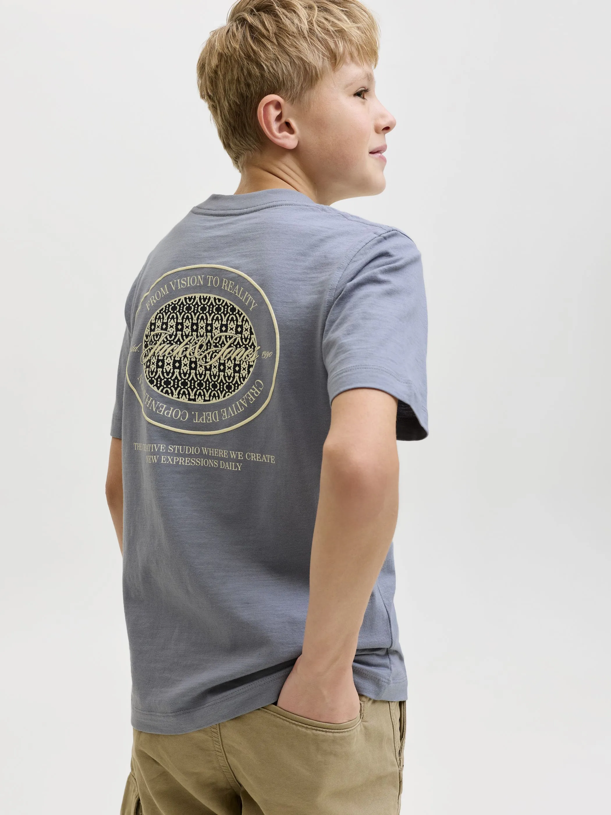 Jack&Jones Junior 12297188 JORCASSIS AOP ELEMENT Grau 927589 175939 2