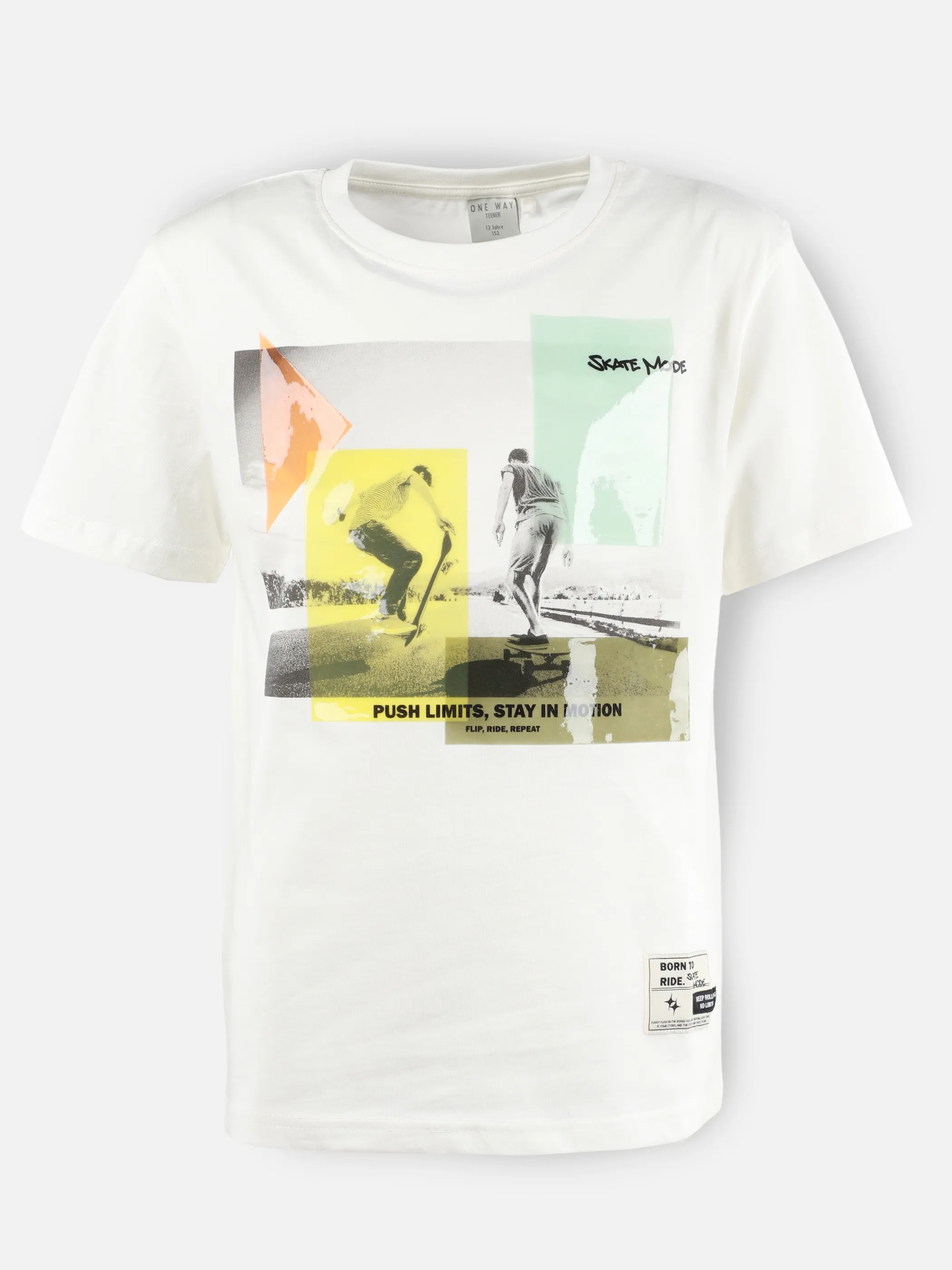 One Way TB T-SHirt mit Skater FP in beige Beige 922300 BEIGE 1