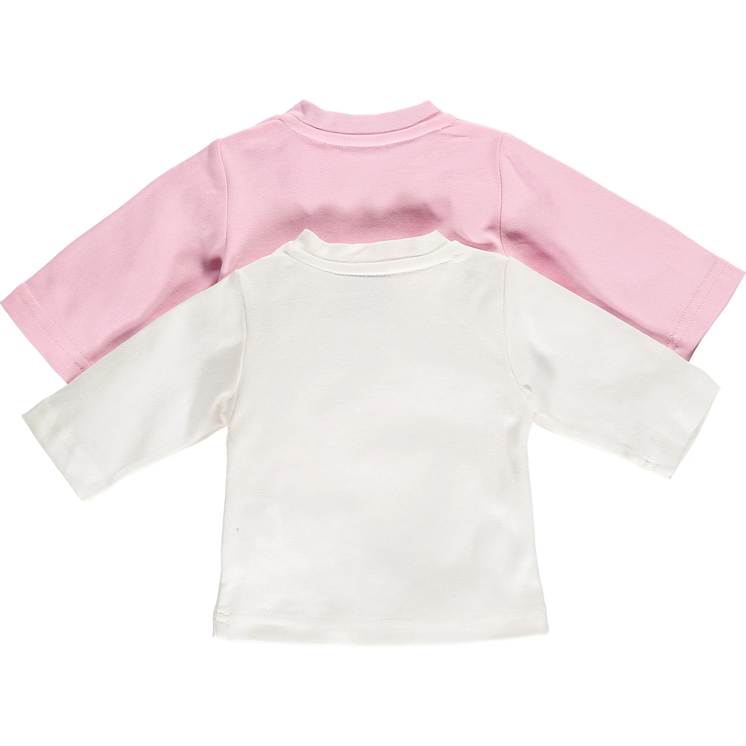 Bubble Gum Baby Basic Shirt 1/1 Arm 2er P Rosa 710081 ROSA/OFFWH 2