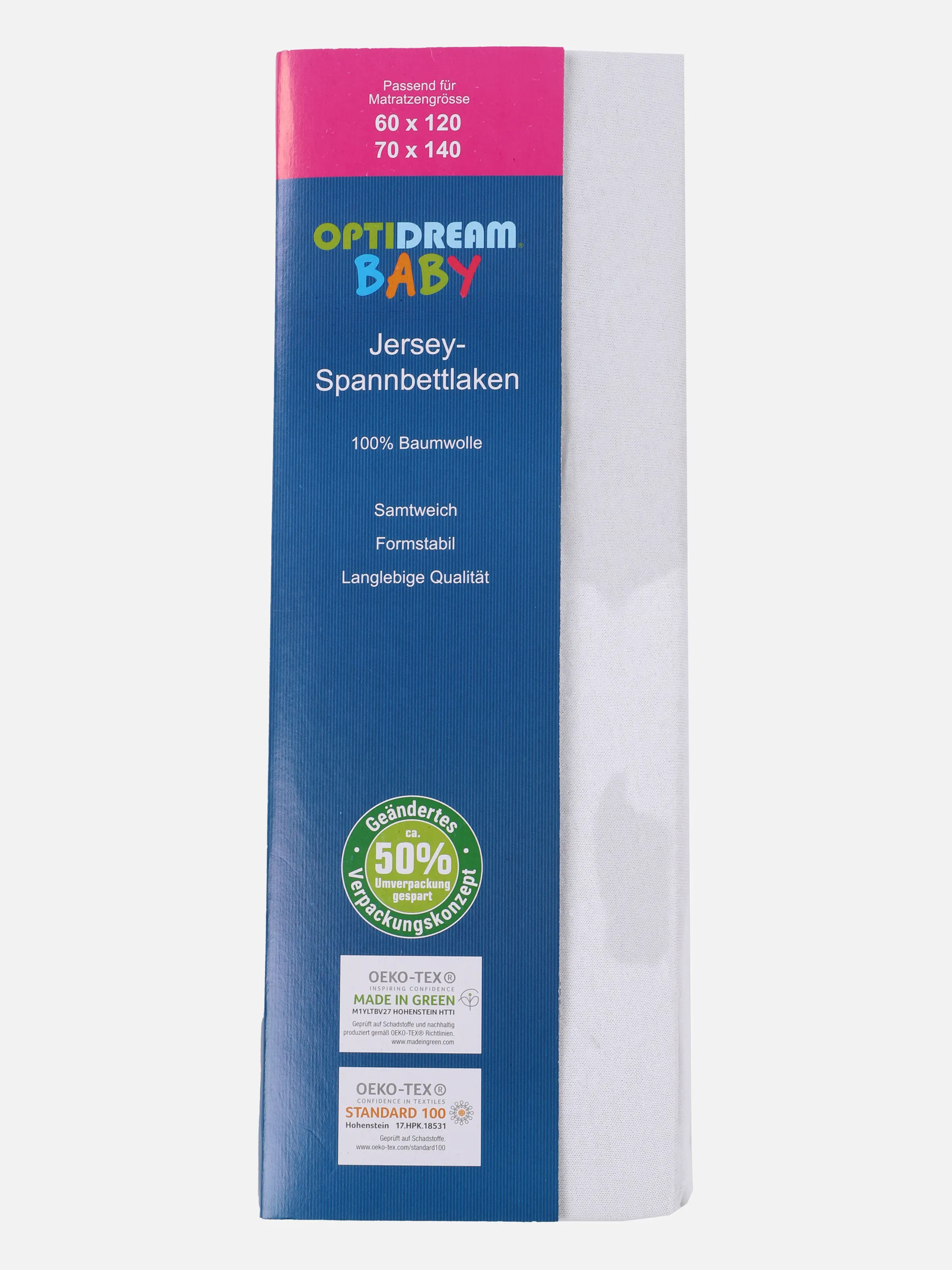 Opti Dream Baby Spannbetttuch 70x140cm Weiß 875279 WEIß 1 Opti Dream Baby Spannbetttuch 70x140cm Weiß 875279 WEIß 1
