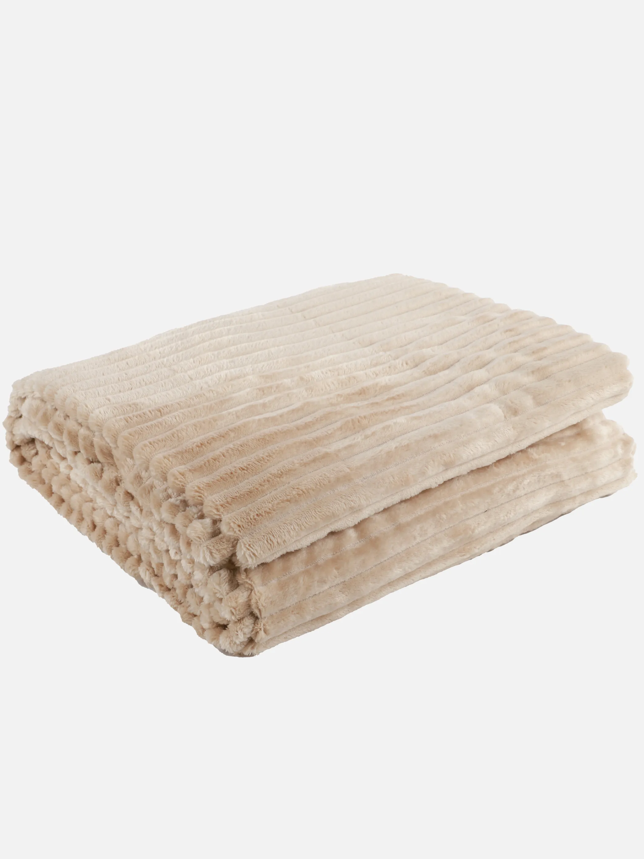 Dream House Wohndecke 150x200 Flanel Rib Beige 913177 BEIGE 1