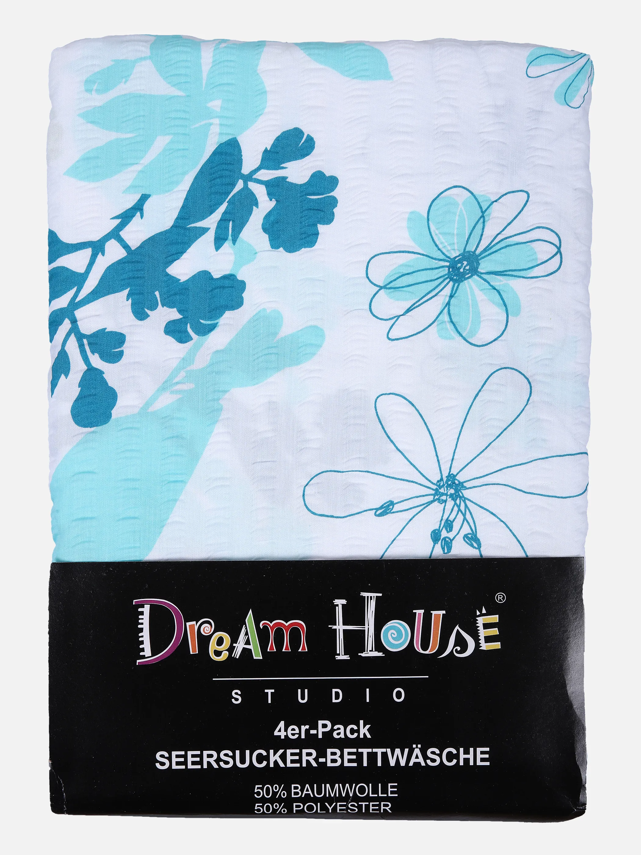 Dream House Seersuckerbettwäsche 4er Pack Weiß 838831 WEIß 2