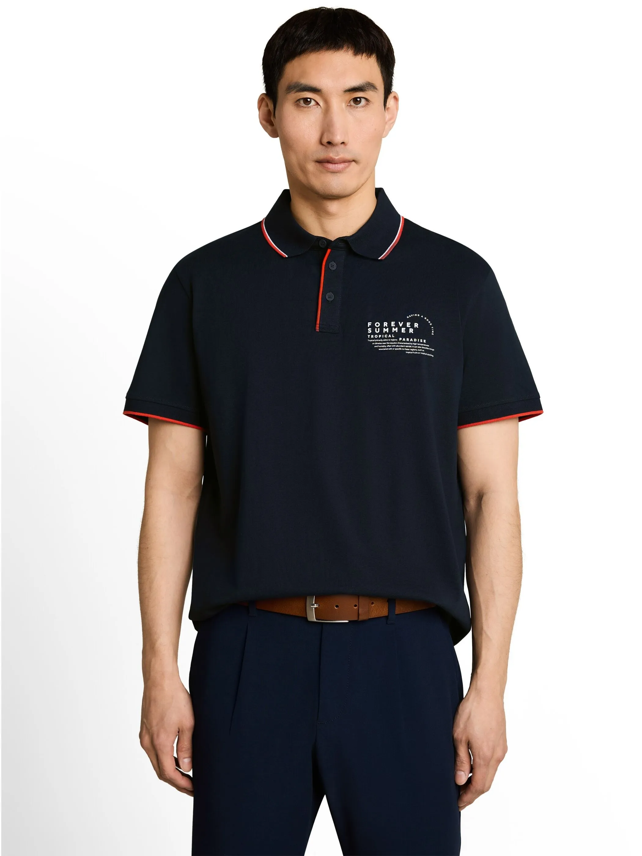 Tom Tailor 1053338 printed polo Blau 926458 10668 1