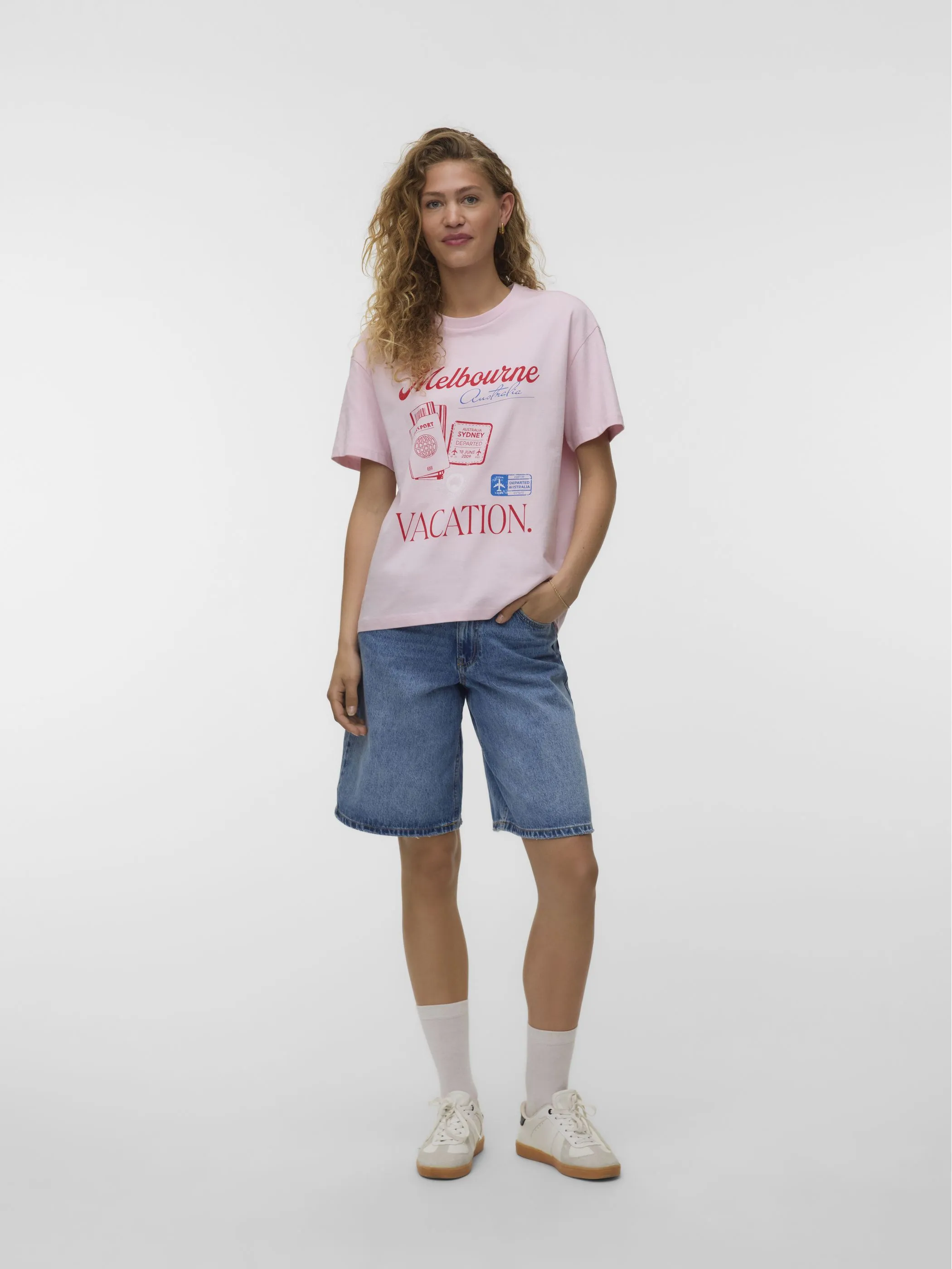 Vero Moda 10341998 VMNINNA MIA SS TOP BO Pink 922279 291375002 4