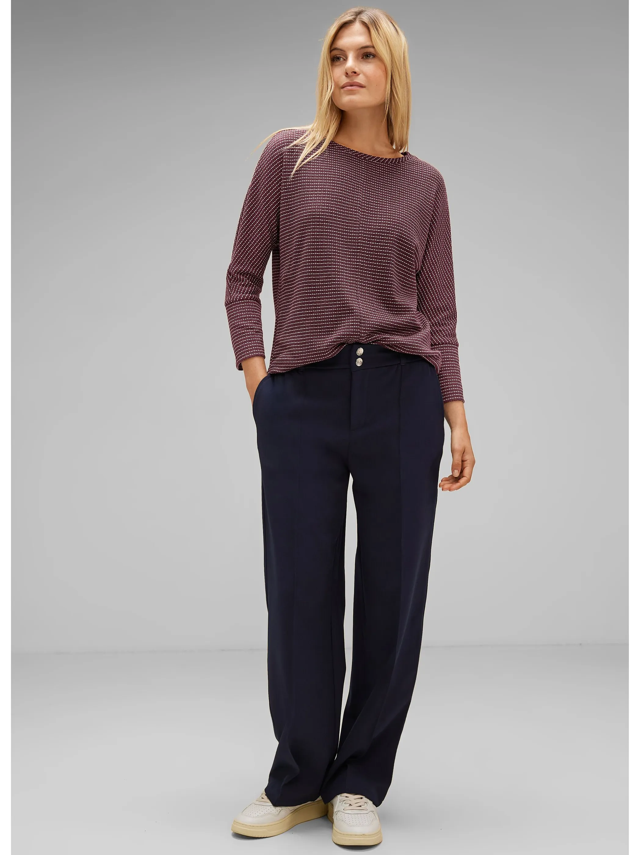 Street One A320565 LTD QR 2-color knit look shirt Rot 889697 24122 4 Street One A320565 LTD QR 2-color knit look shirt Rot 889697 24122 4