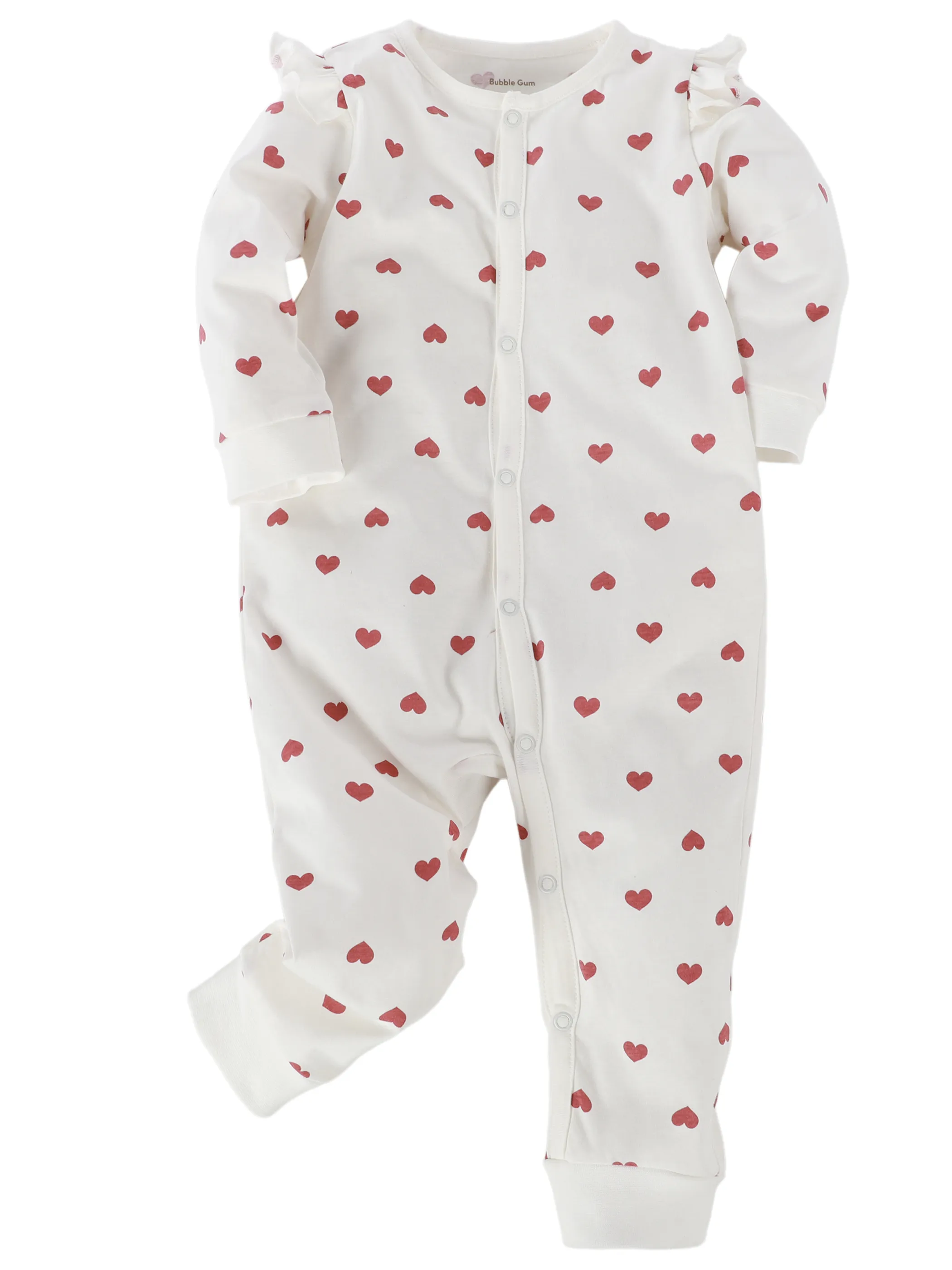 Bubble Gum BM Schlafanzug mit Herz AOP in weiß Weiß 921556 WE 1