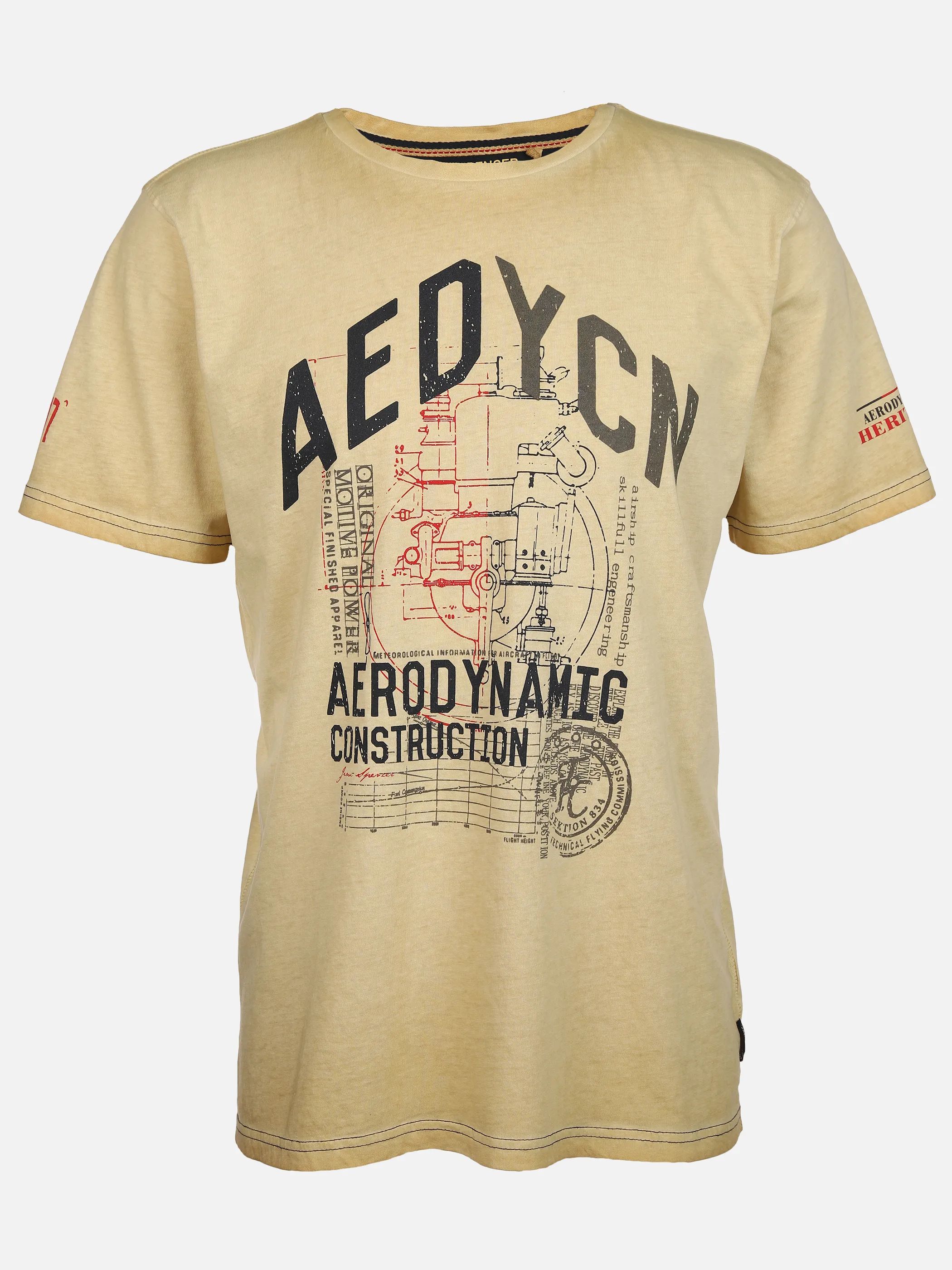 Jim Spencer He. T-Shirt 1/2 Arm Druck RH Gelb 893212 YELLOW 1 Jim Spencer He. T-Shirt 1/2 Arm Druck RH Gelb 893212 YELLOW 1