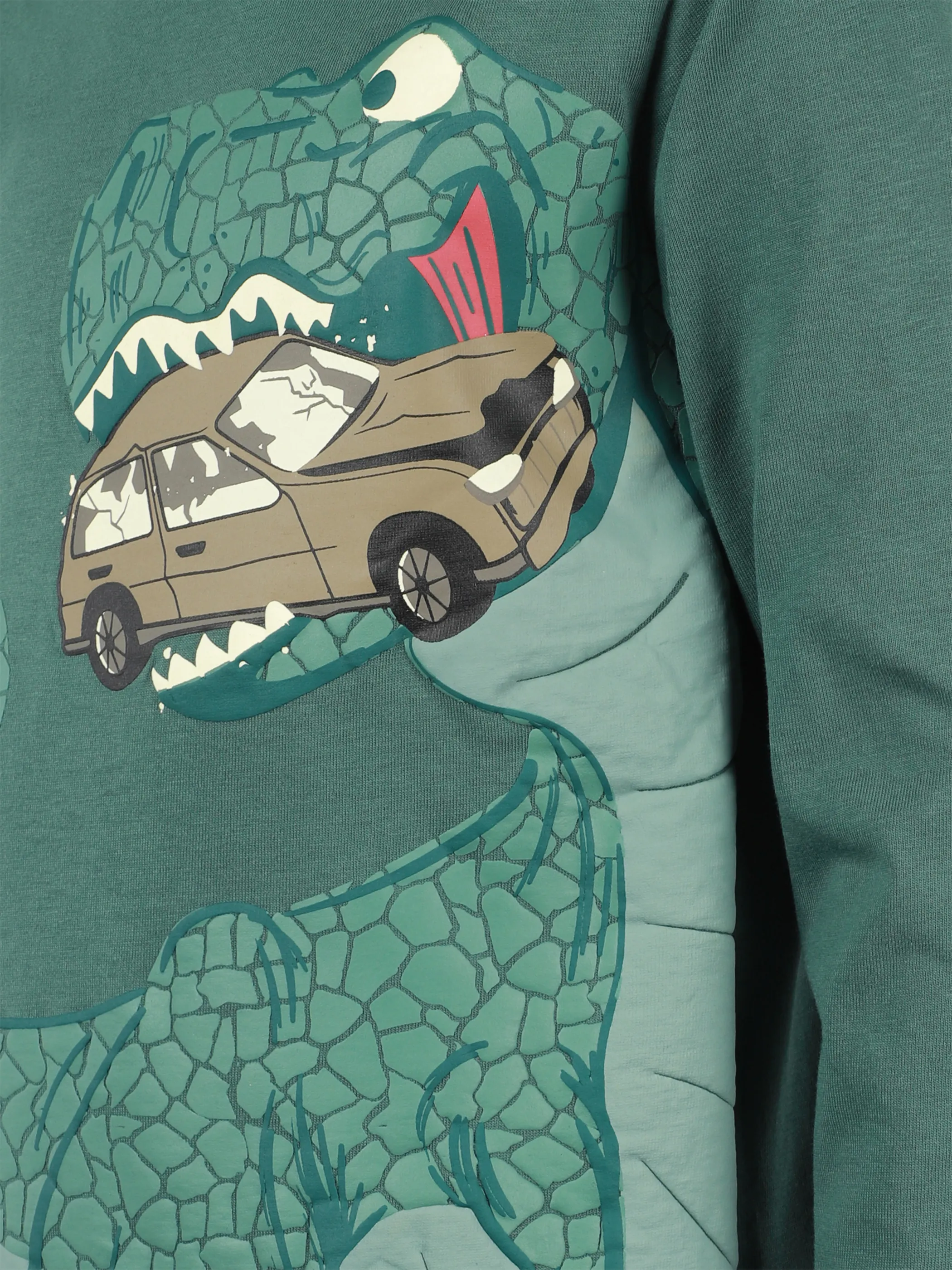 One Way KJ Longsleeve mit Dino FP in grün Grün 929738 GREEN 3