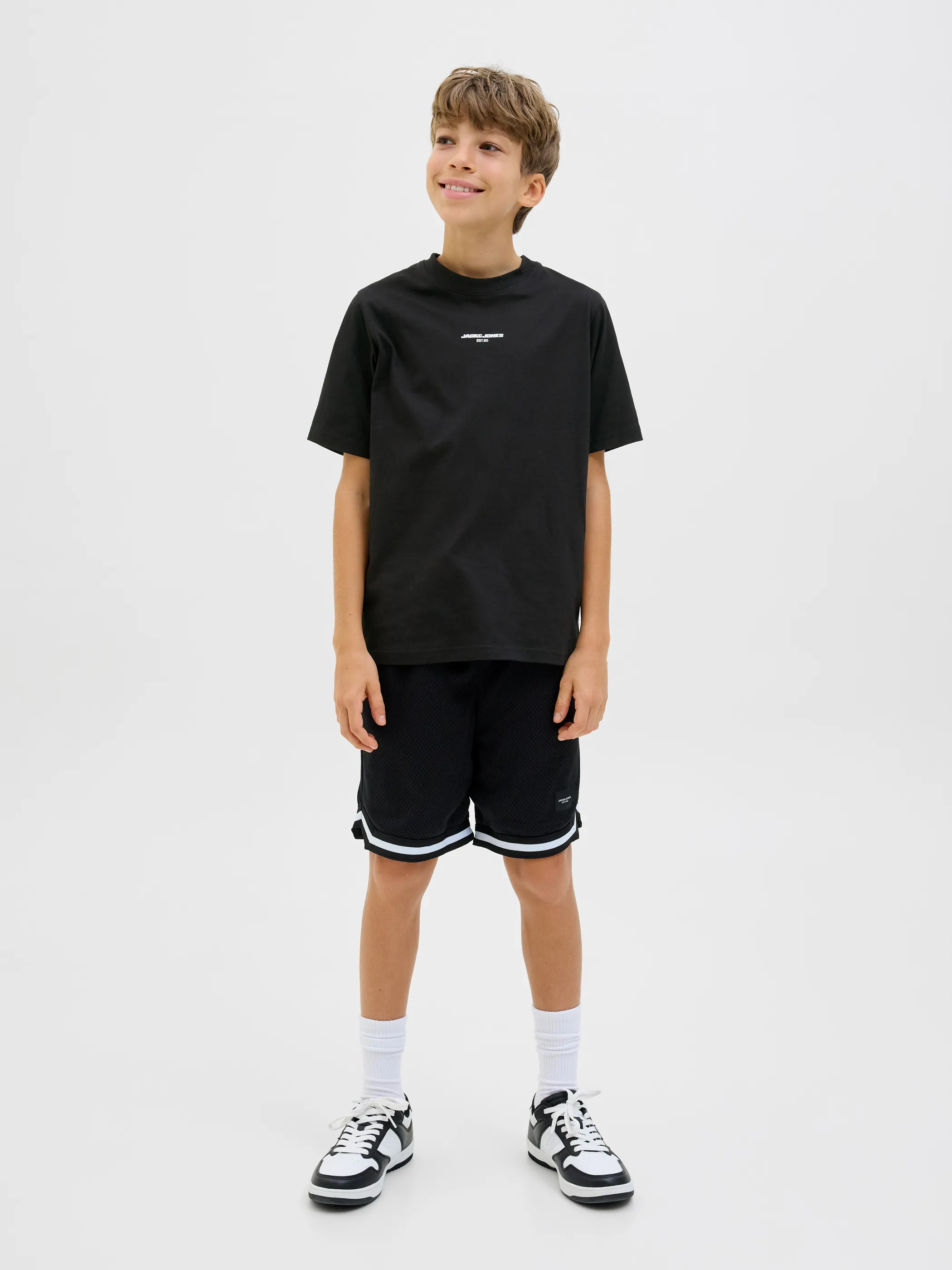Jack&Jones Junior 12278705 JCOLIDO AOP BACK PRIN Schwarz 909965 178012 4