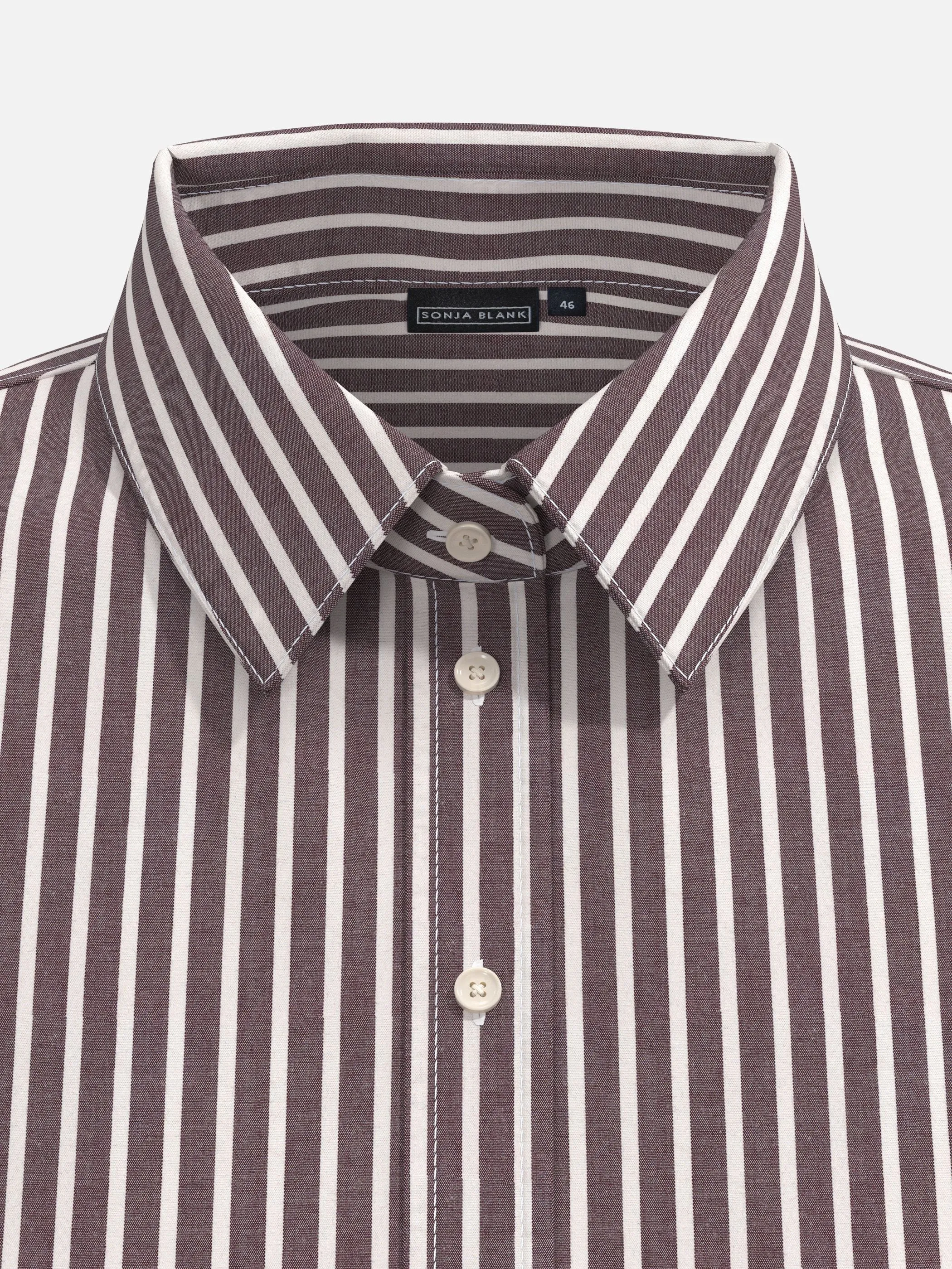 Sonja Blank Da-gr.Gr. Hemdbluse gestreift Rot 929996 AUBERGINE 3