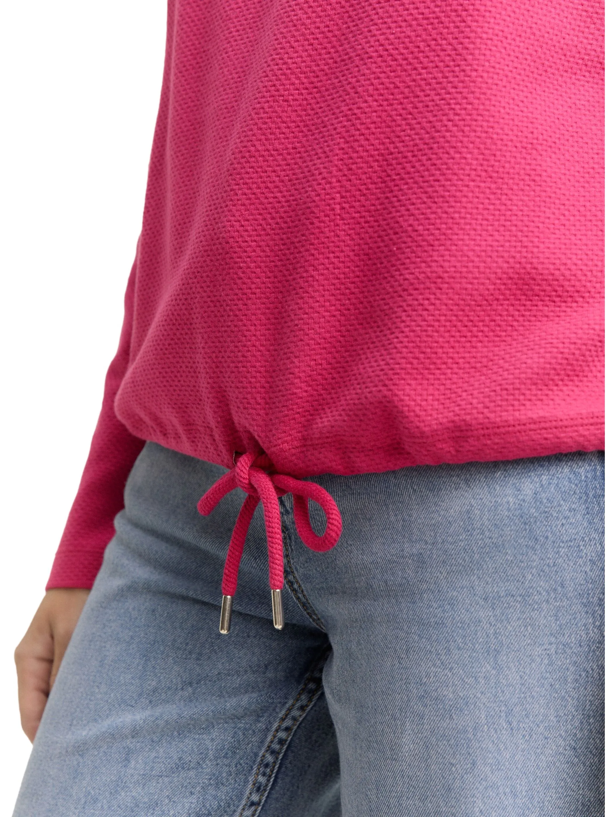 Tom Tailor 1049036 Sweatshirt basket rib Pink 918874 15234