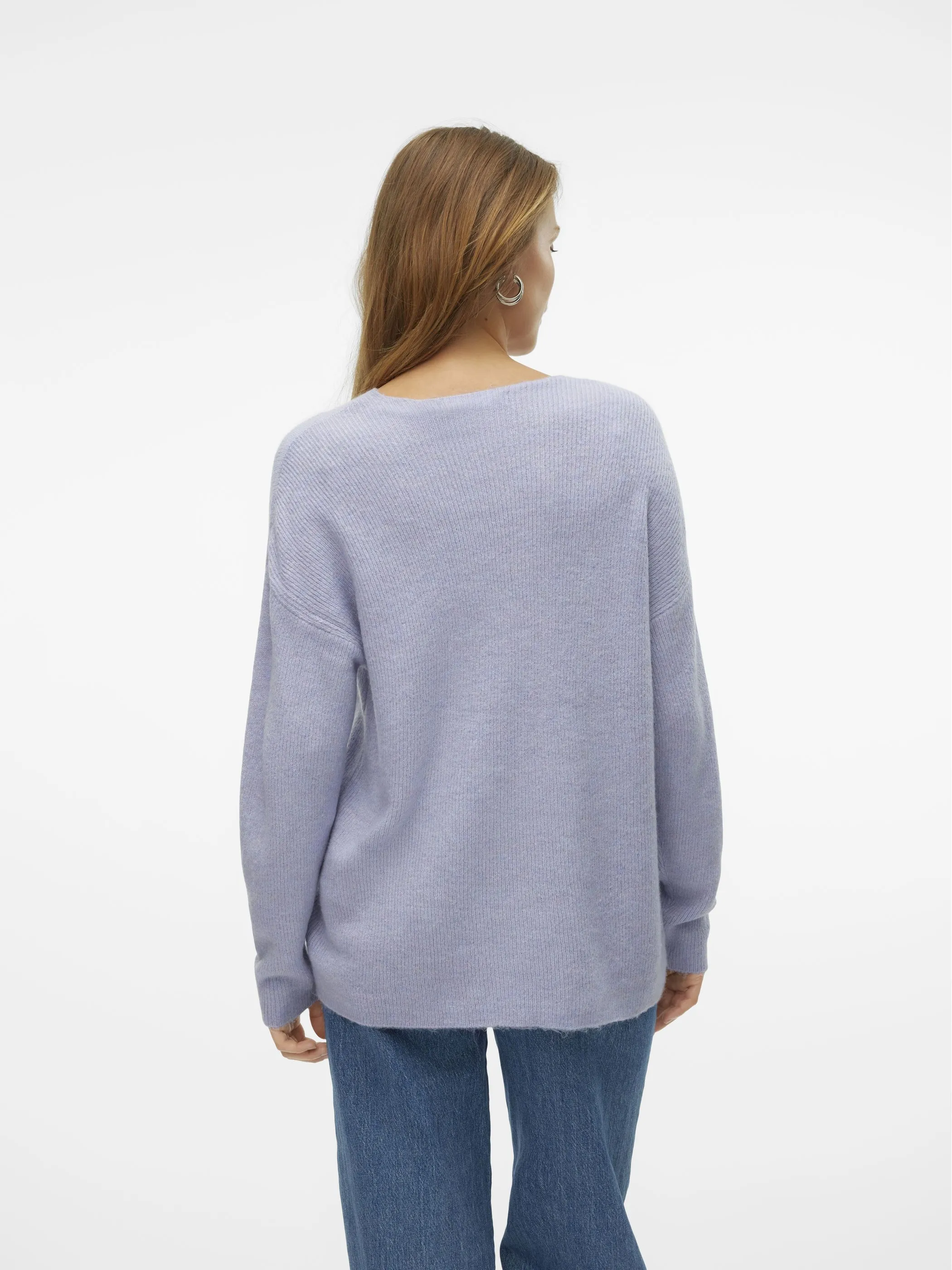 Vero Moda 10233357 VMCREWLEFILE LS V-NEC Lila 842583 211251002 2