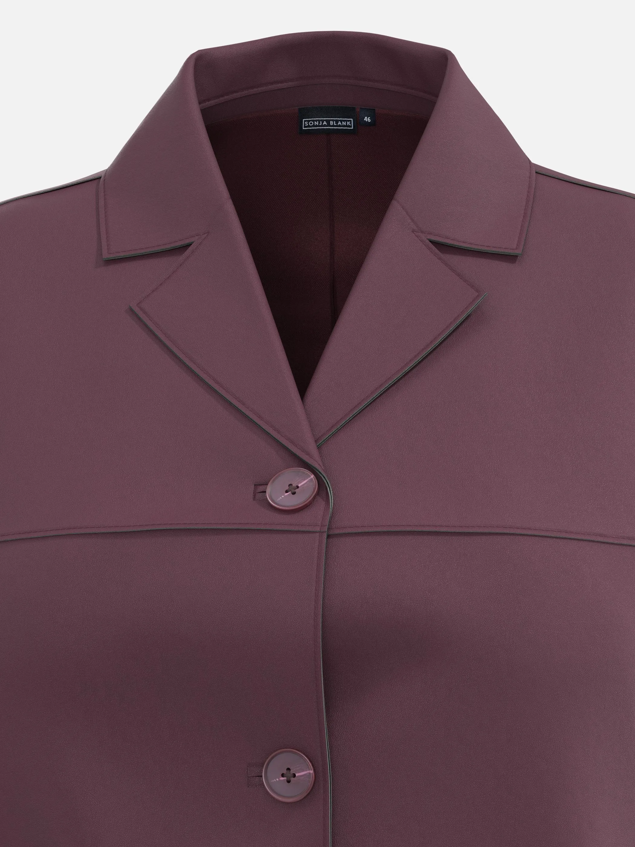 Sonja Blank Da-gr.Gr. PU-Jacke Rot 930005 AUBERGINE 3