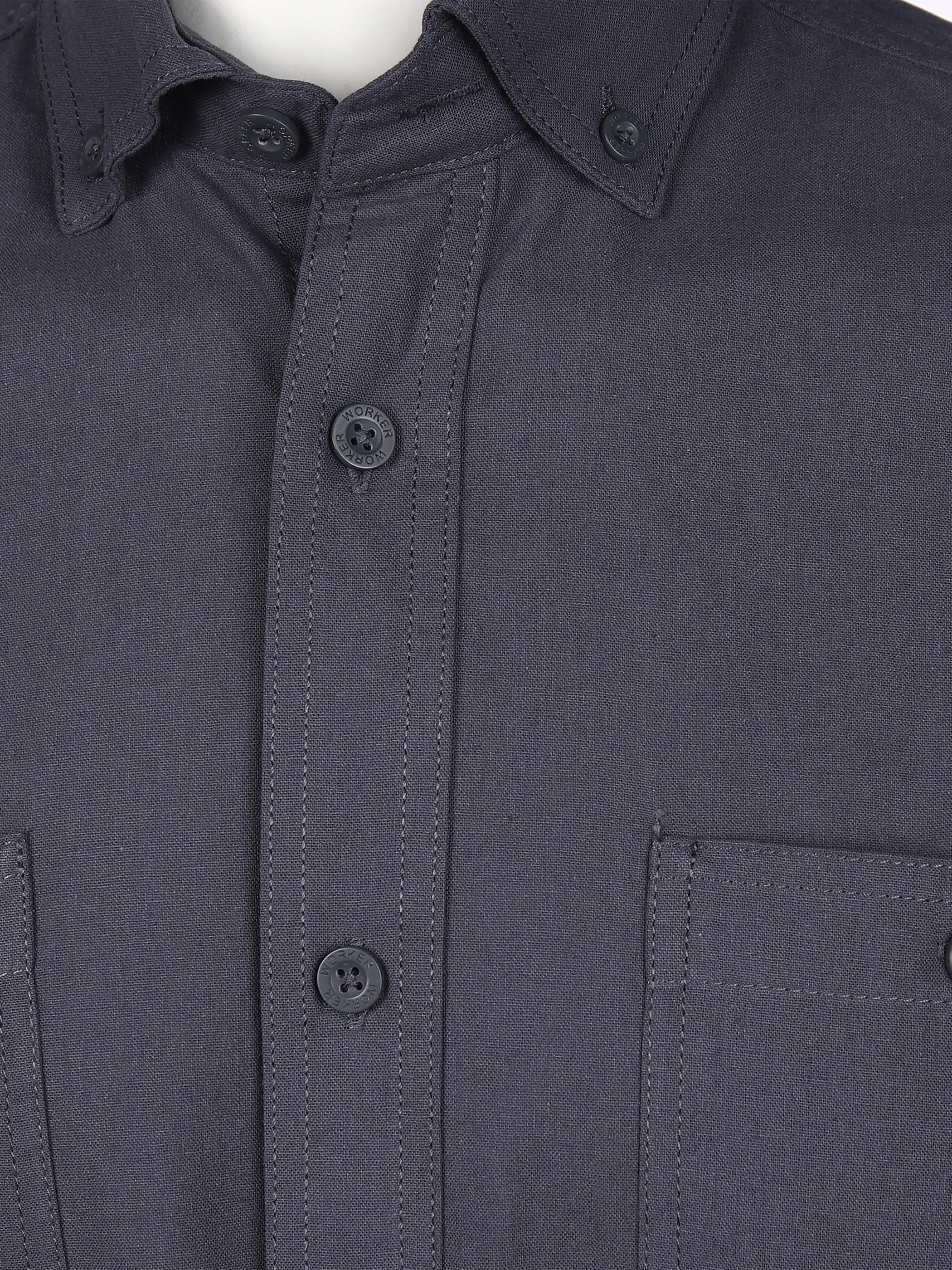 Worker He. Arbeitshemd 1/2 Arm BD Grau 830824 GREY 3 Worker He. Arbeitshemd 1/2 Arm BD Grau 830824 GREY 3
