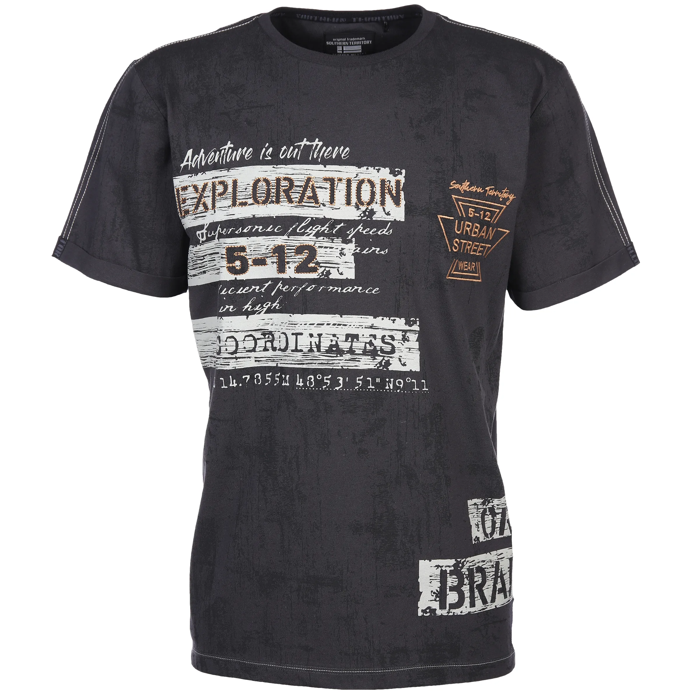 Southern Territory He. T-Shirt 1/2 Arm allover Grau 881712 GRAU 1