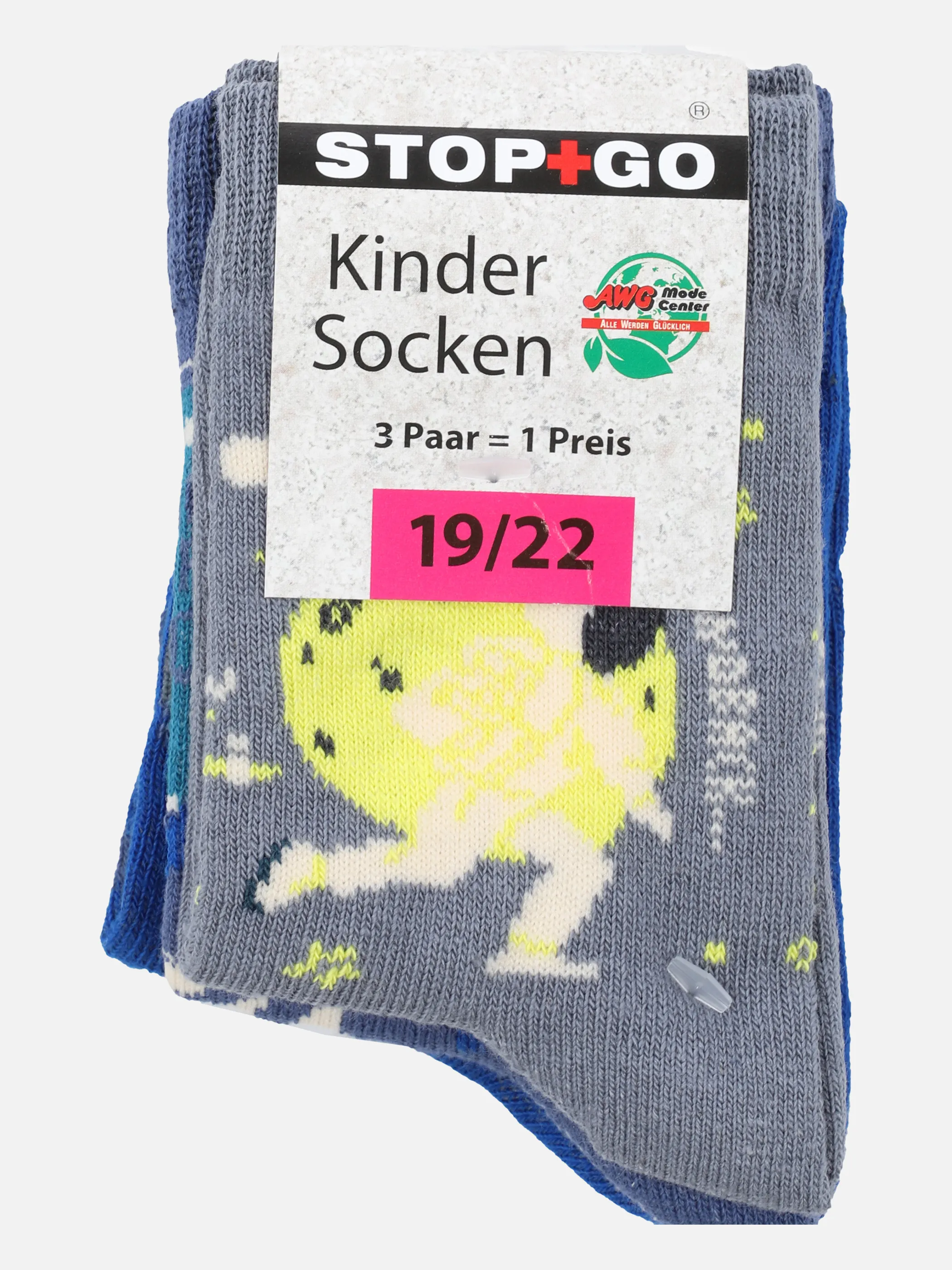 Stop + Go MB Socken 3er Pack Astronaut Blau 863345 BLAU/GRAU 3