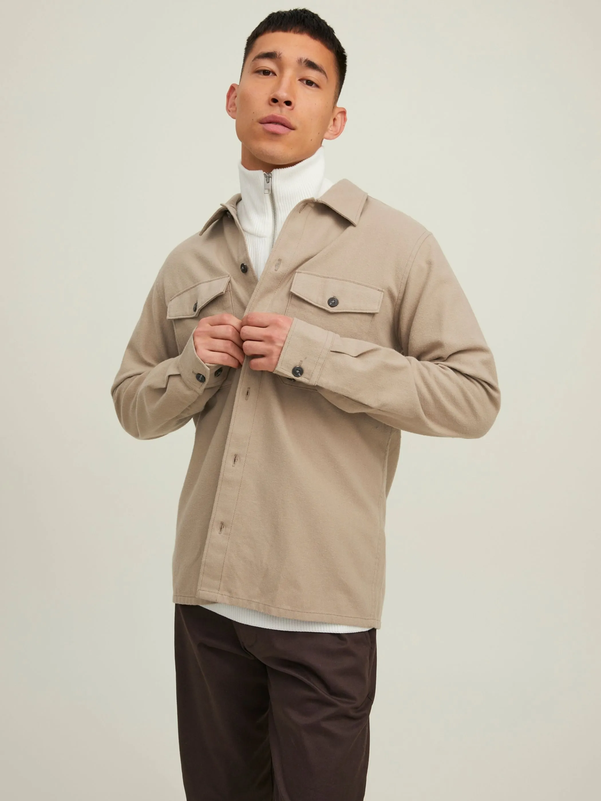 Jack Jones 12213478 JJEJAY OVERSHIRT L/S Braun 864762 176552 Jack Jones 12213478 JJEJAY OVERSHIRT L/S Braun 864762 176552