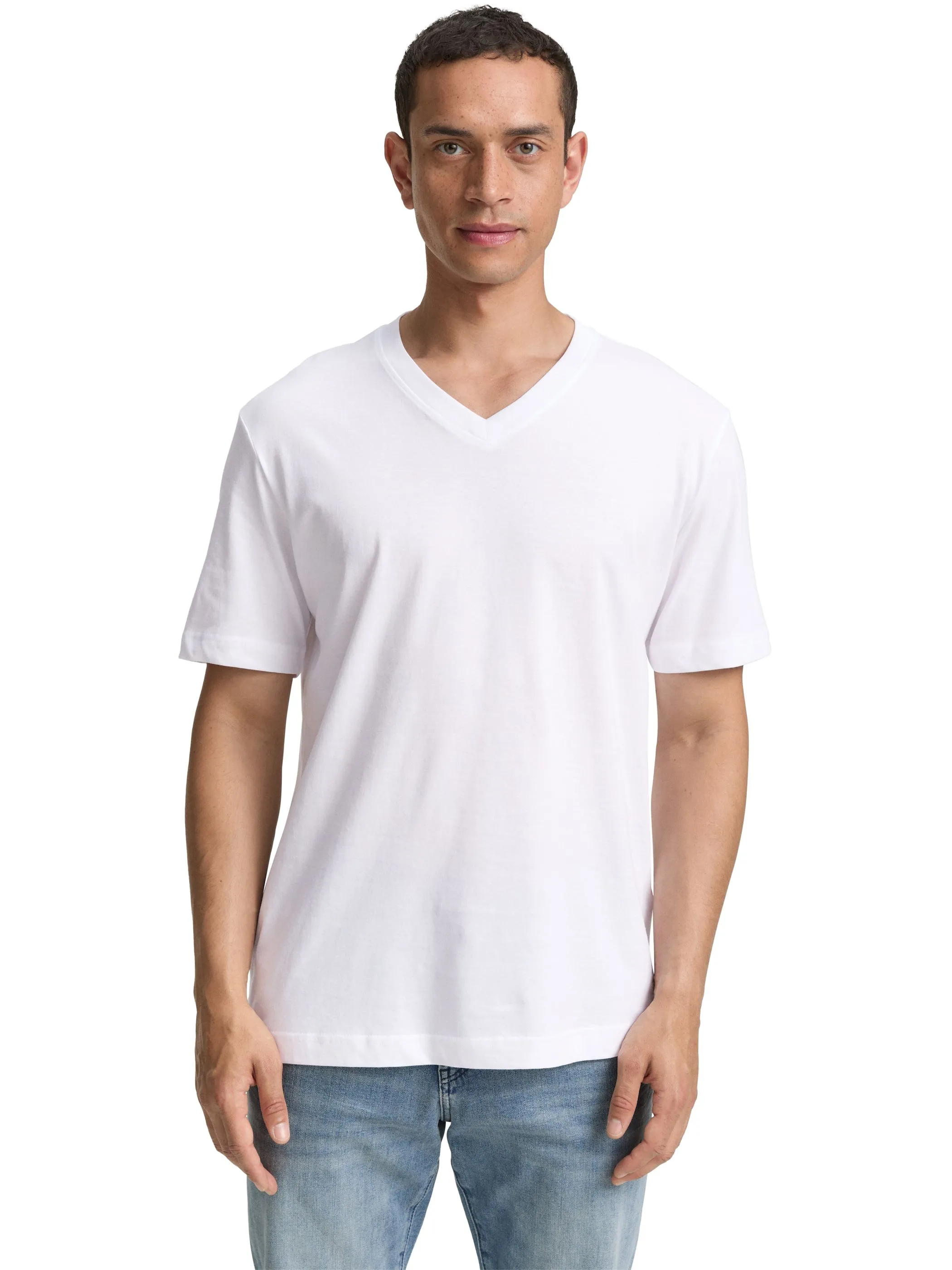 Tom Tailor 1048394 NOS double pack v-neck tee Weiß 920947 20000 5