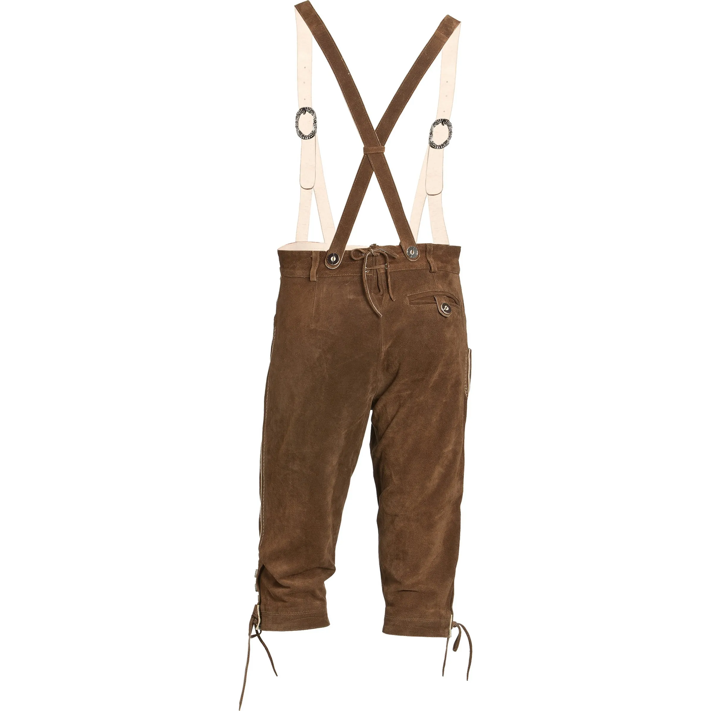 Birkhahn Mode und Tracht He-Lederhose 3/4 schwarz Braun 637156 LIGHT 2