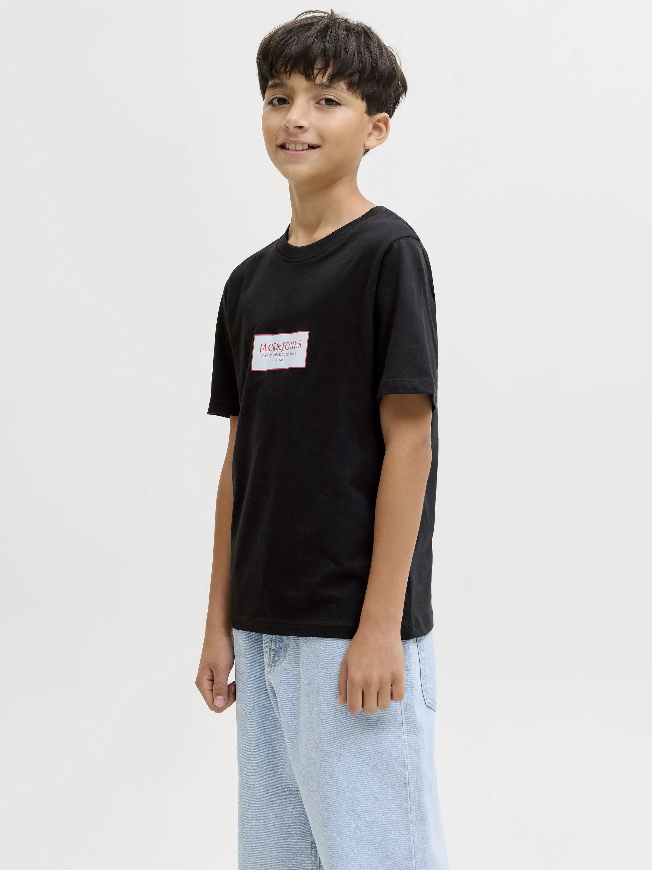 Jack&Jones Junior 12292341 JORGREENE TEE SS CREW Schwarz 918393 178012 5