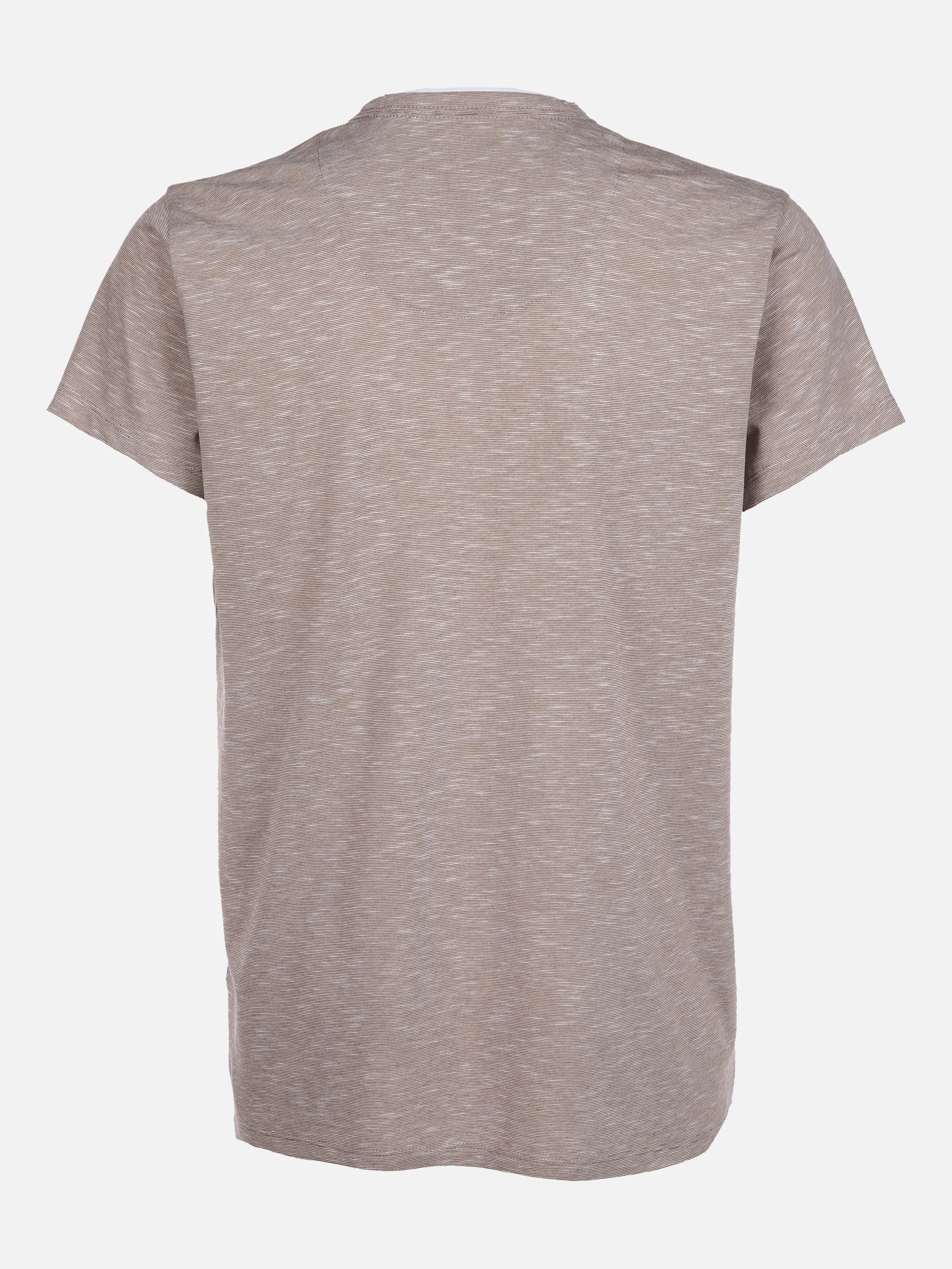 IX-O YF-He-Serafino T-Shirt, V-Neck Braun 863905 BROWN/BEIG 2