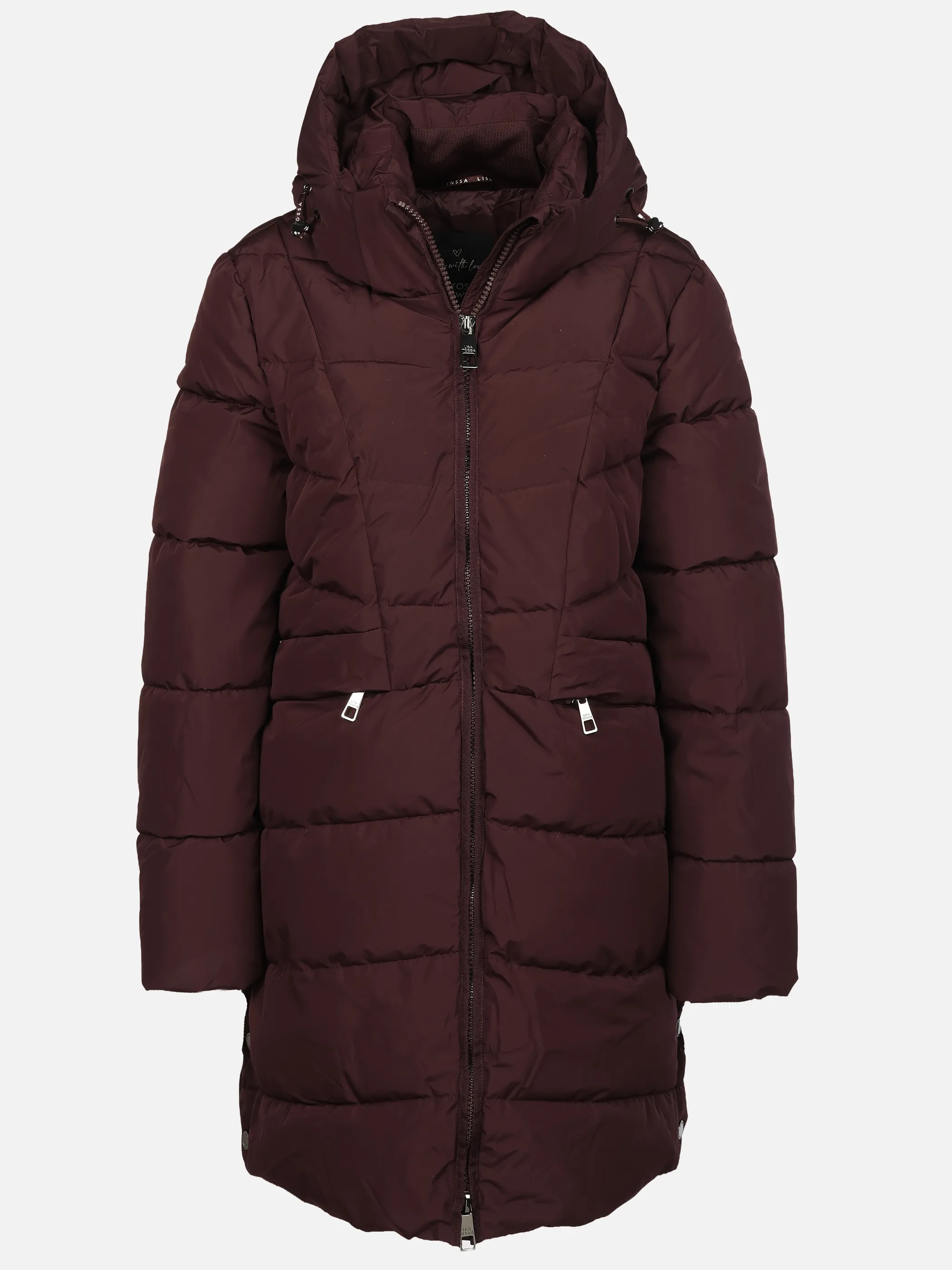 Lisa Tossa Da-Steppmantel m. Strickdetail Rot 929612 BORDEAUX 1