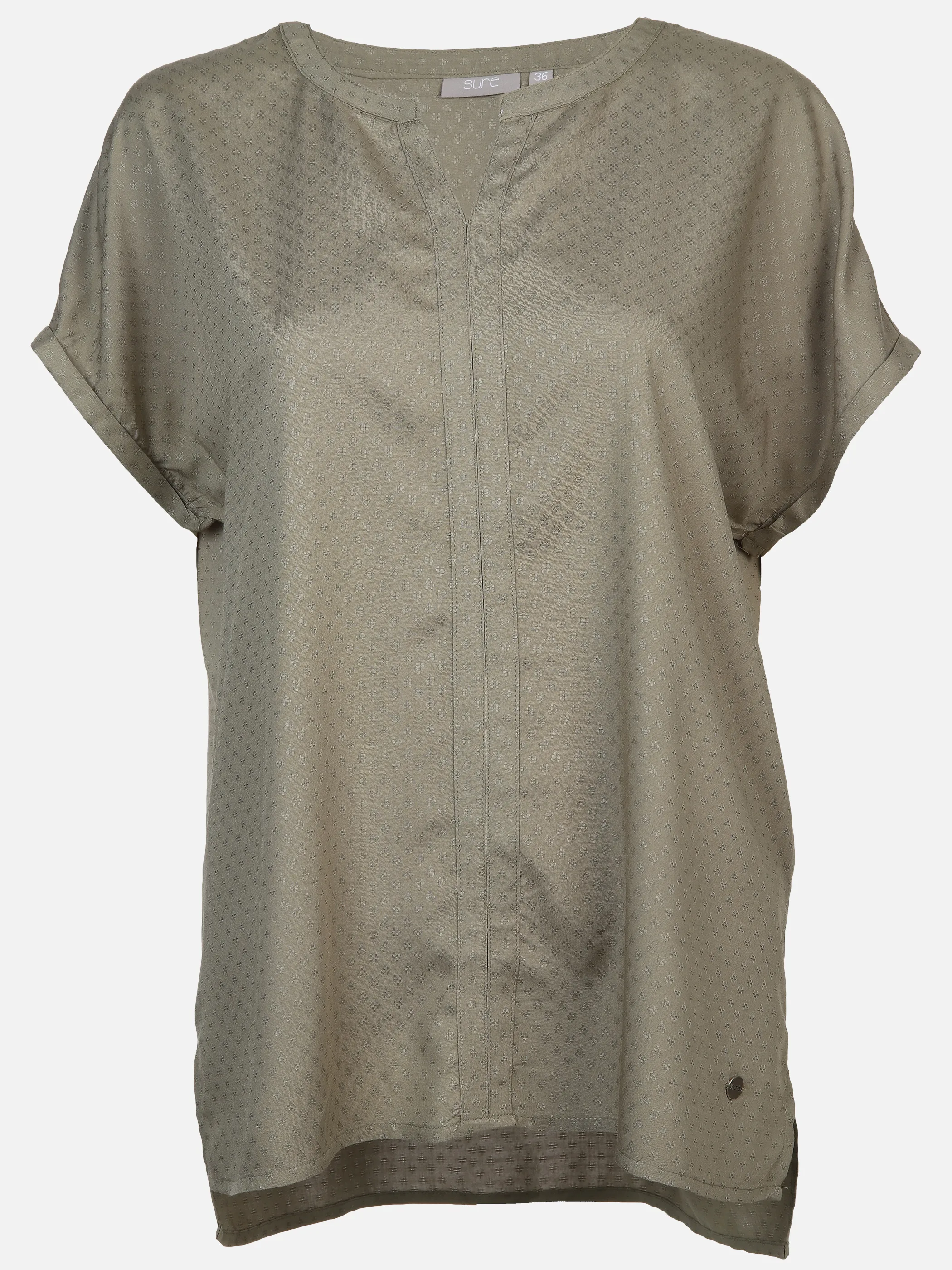 Sure Da-Bluse 1/2 Arm uni Salbei 890386 SALBEI 1