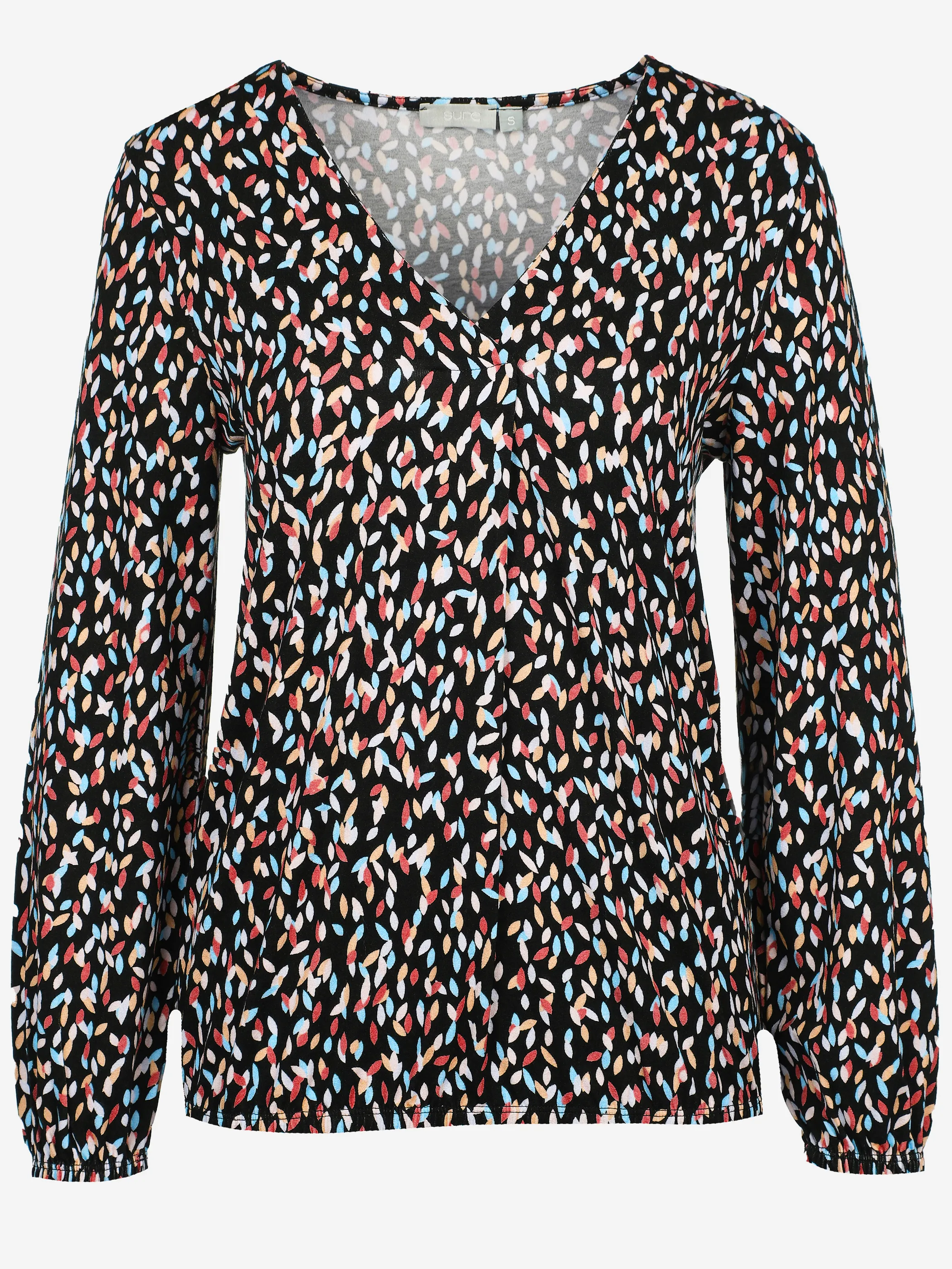Sure Da-Shirt m. buntem Print Schwarz 893304 BLACK 1