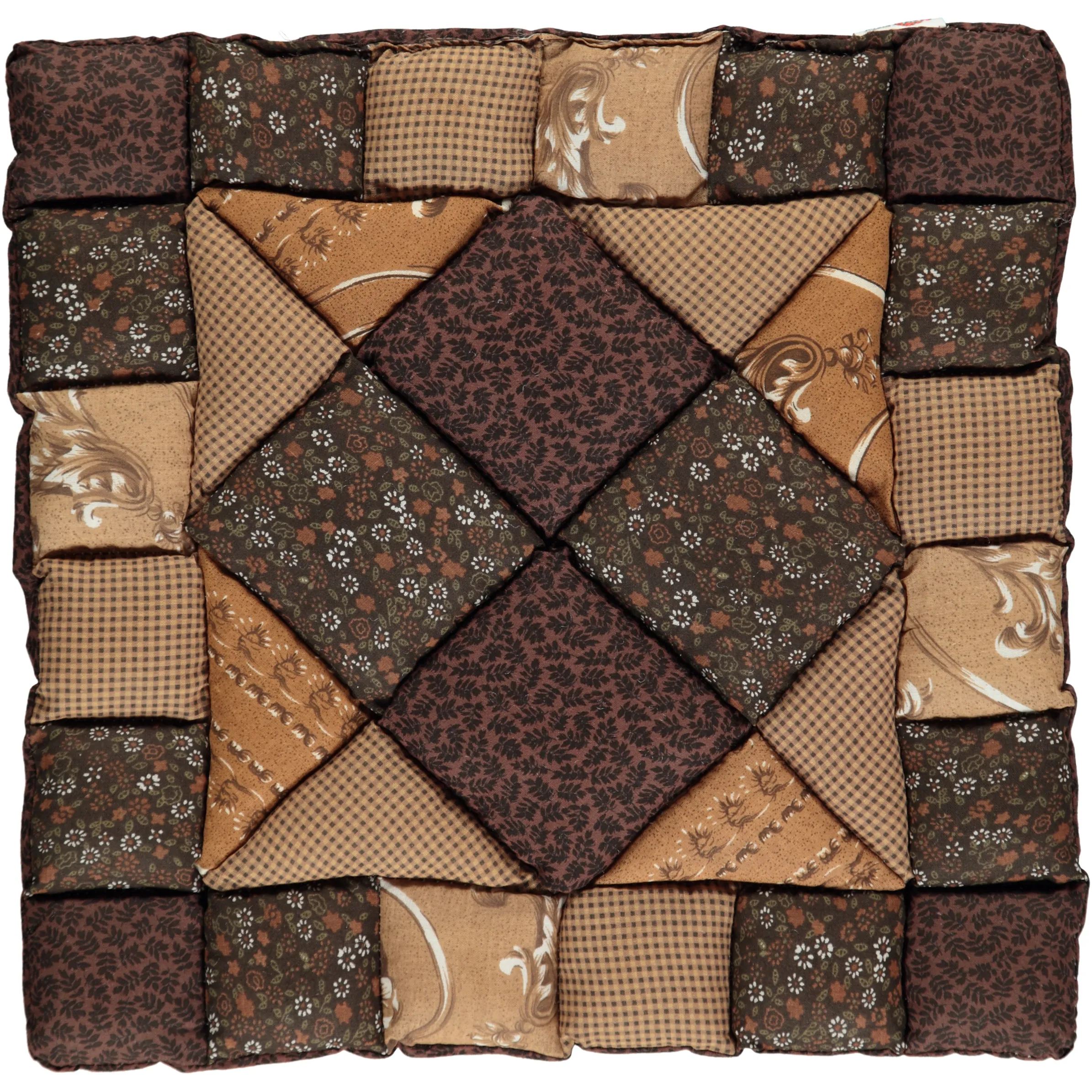 Patchwork Kissen 40x40cm Braun 591108 DESIGN 2 1 Patchwork Kissen 40x40cm Braun 591108 DESIGN 2 1