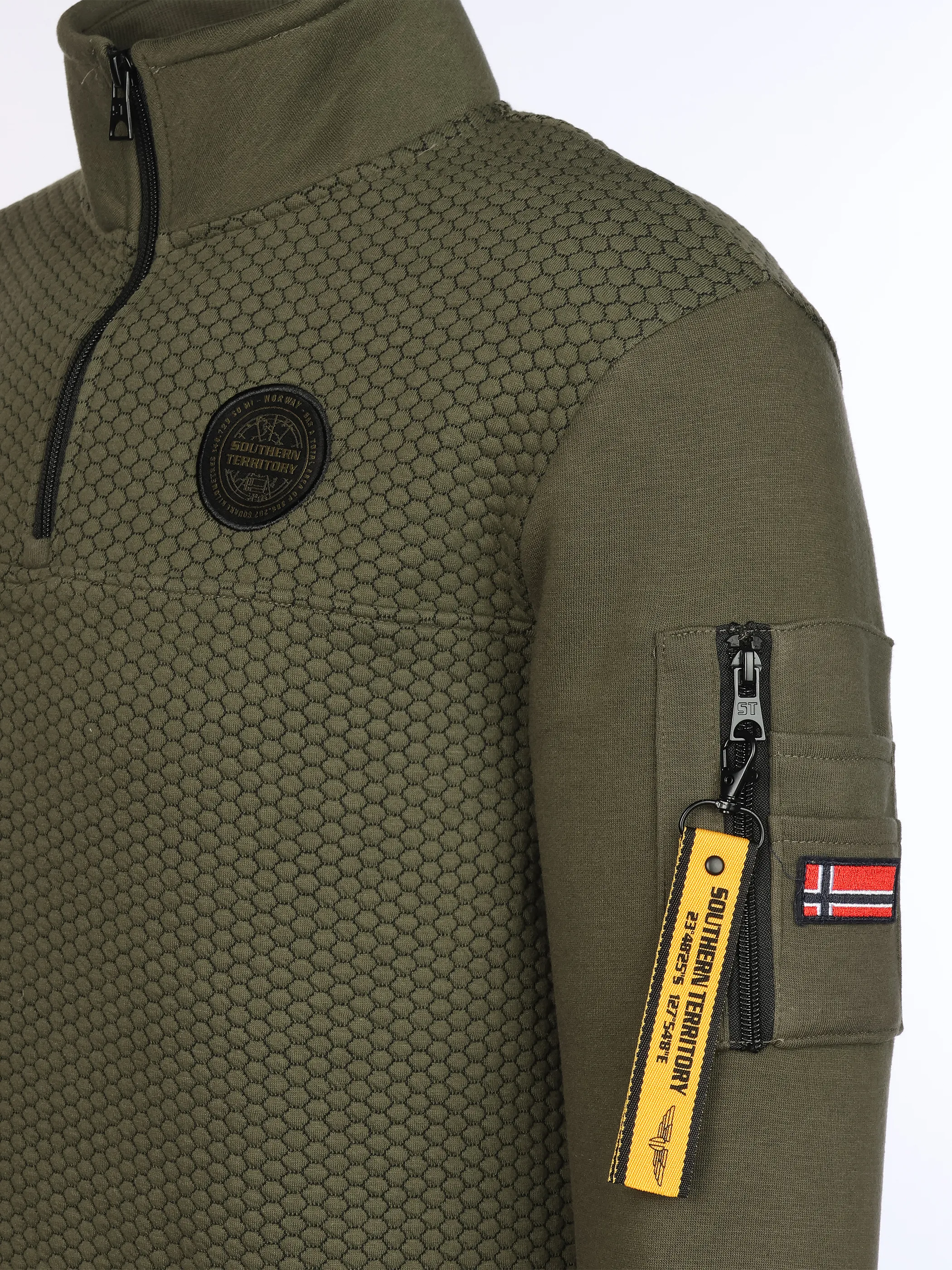 Southern Territory He. Sweattroyer Struktur Batch Oliv 931858 OLIVE 3