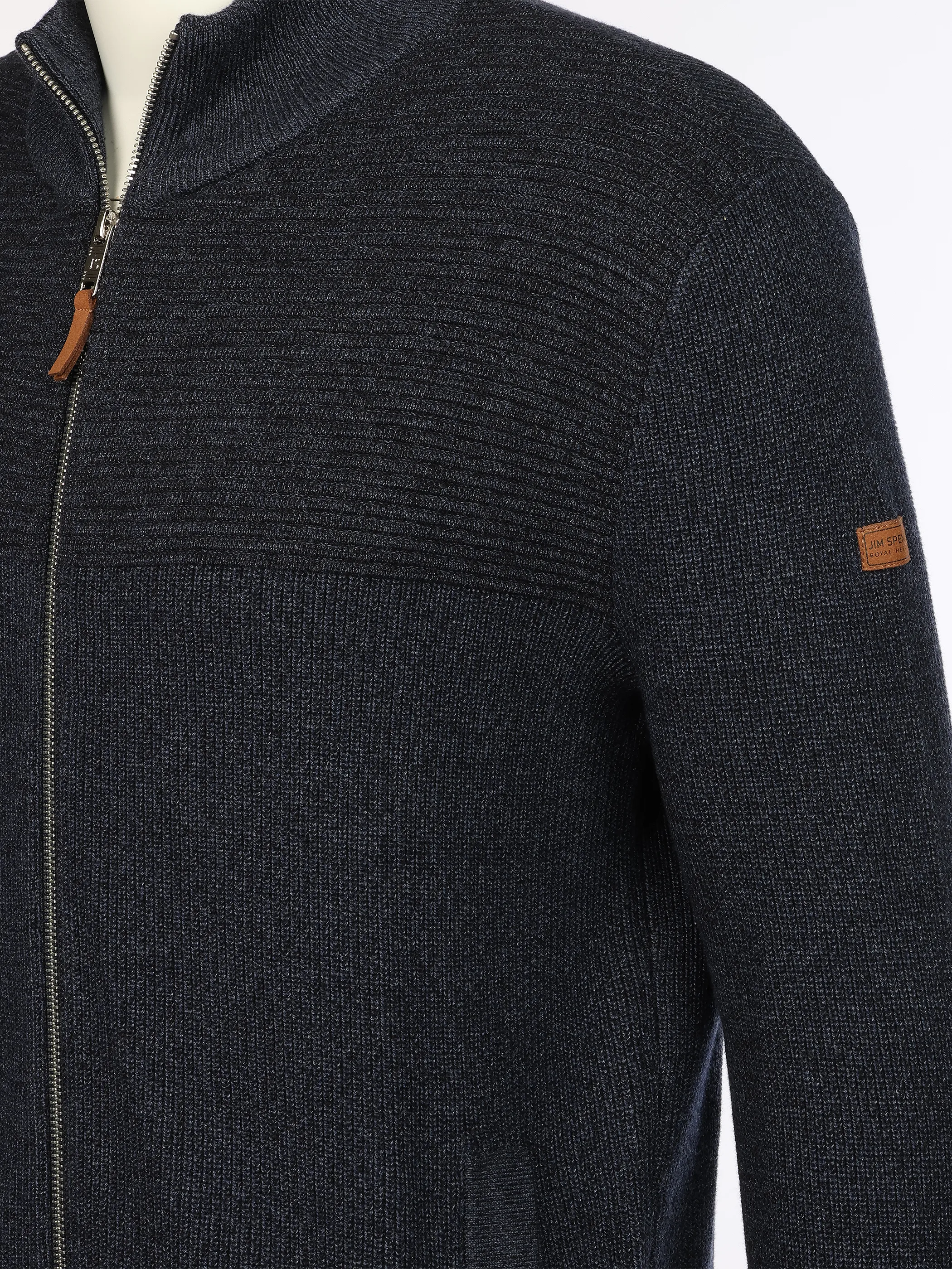 Jim Spencer He. Strickjacke RV mit Taschen Blau 898386 NAVY MEL 3