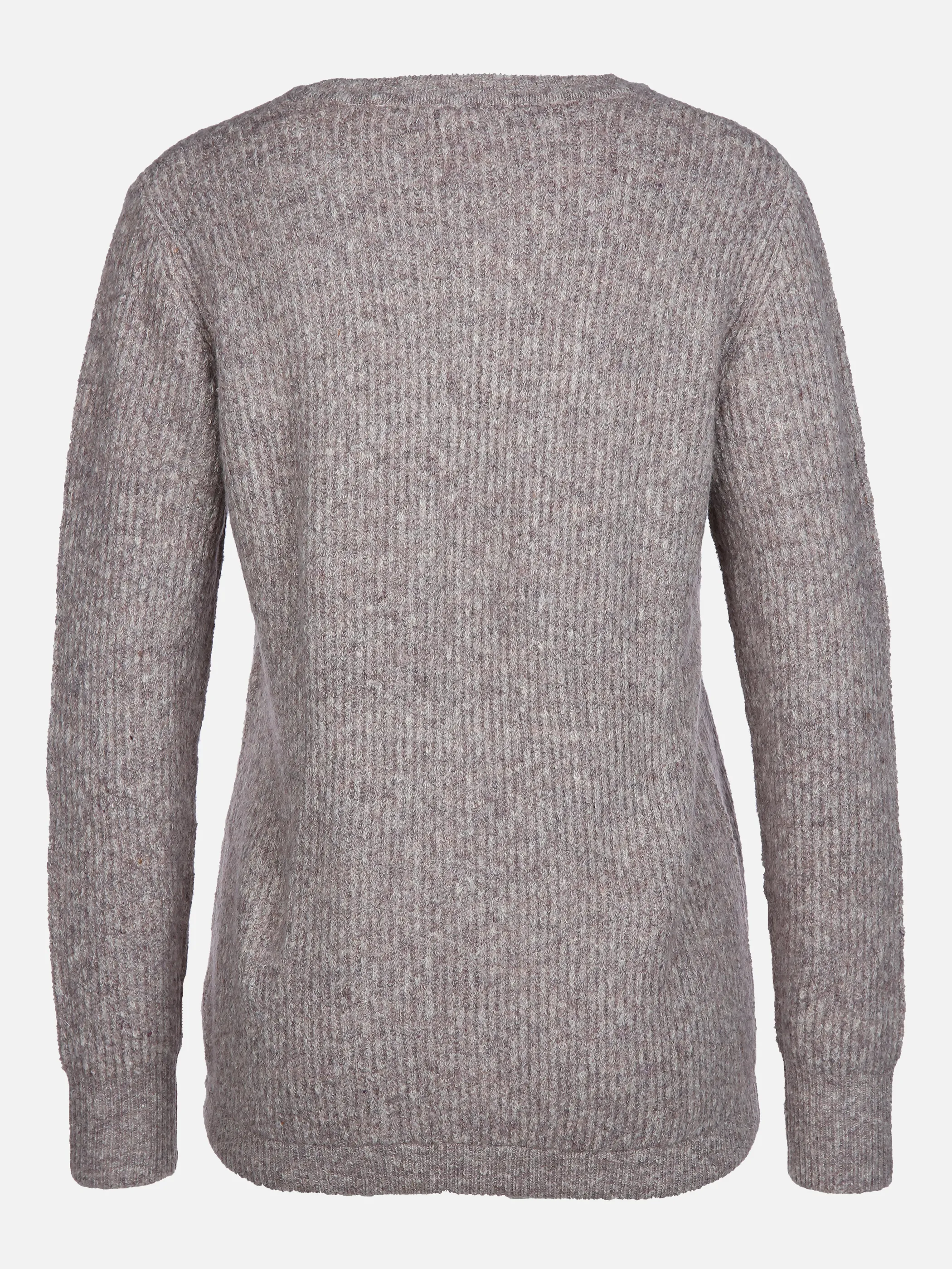 Lisa Tossa Da-Rundhals-Pullover Grau 856708 TAUPE MEL. 2