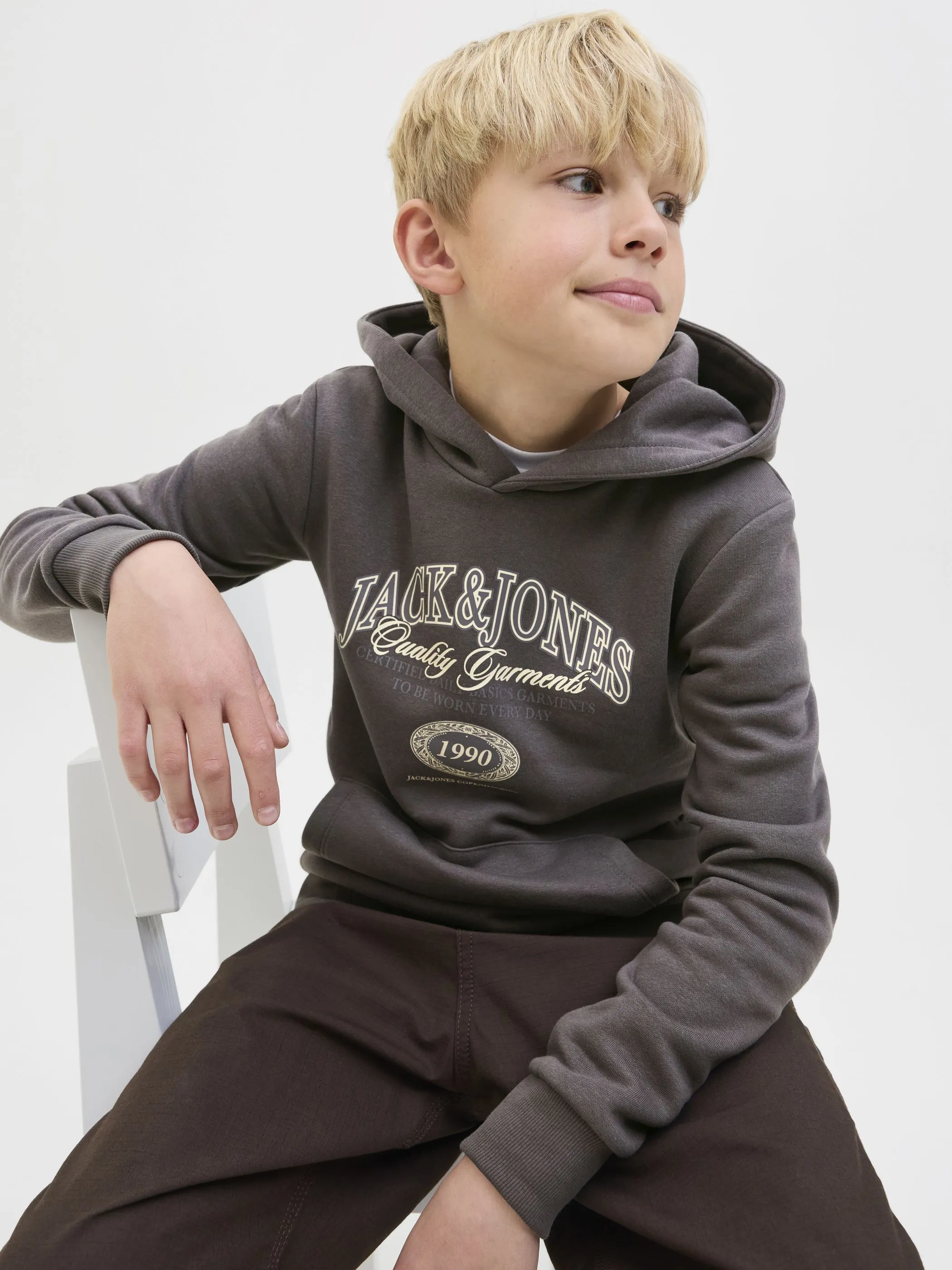Jack&Jones Junior 12289751 JJARI BRANDING SWEAT Grau 918392 176650