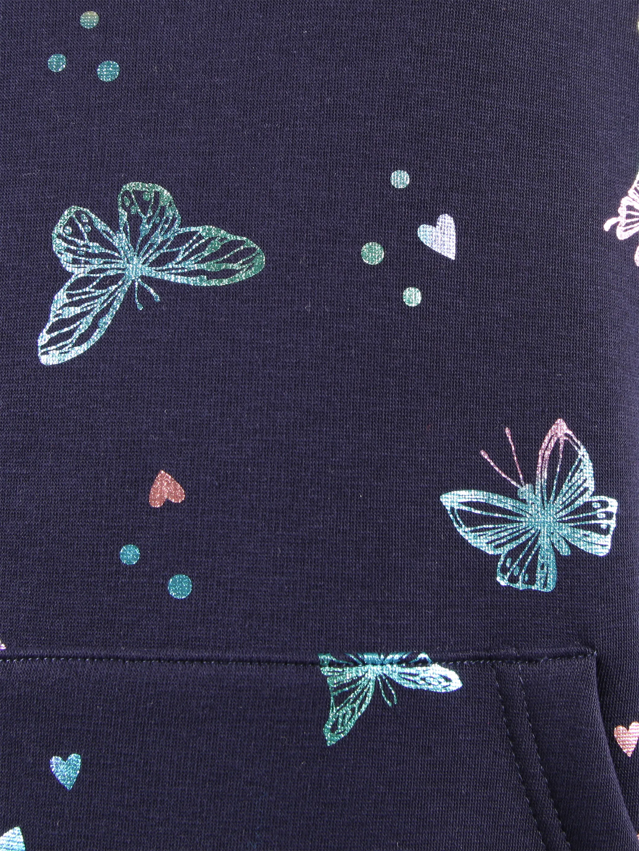 One Way KM Sweatshirt mit 1.Herzchen AOP 2.Schmeterling Blau 913948 DUNKELBLAU 3