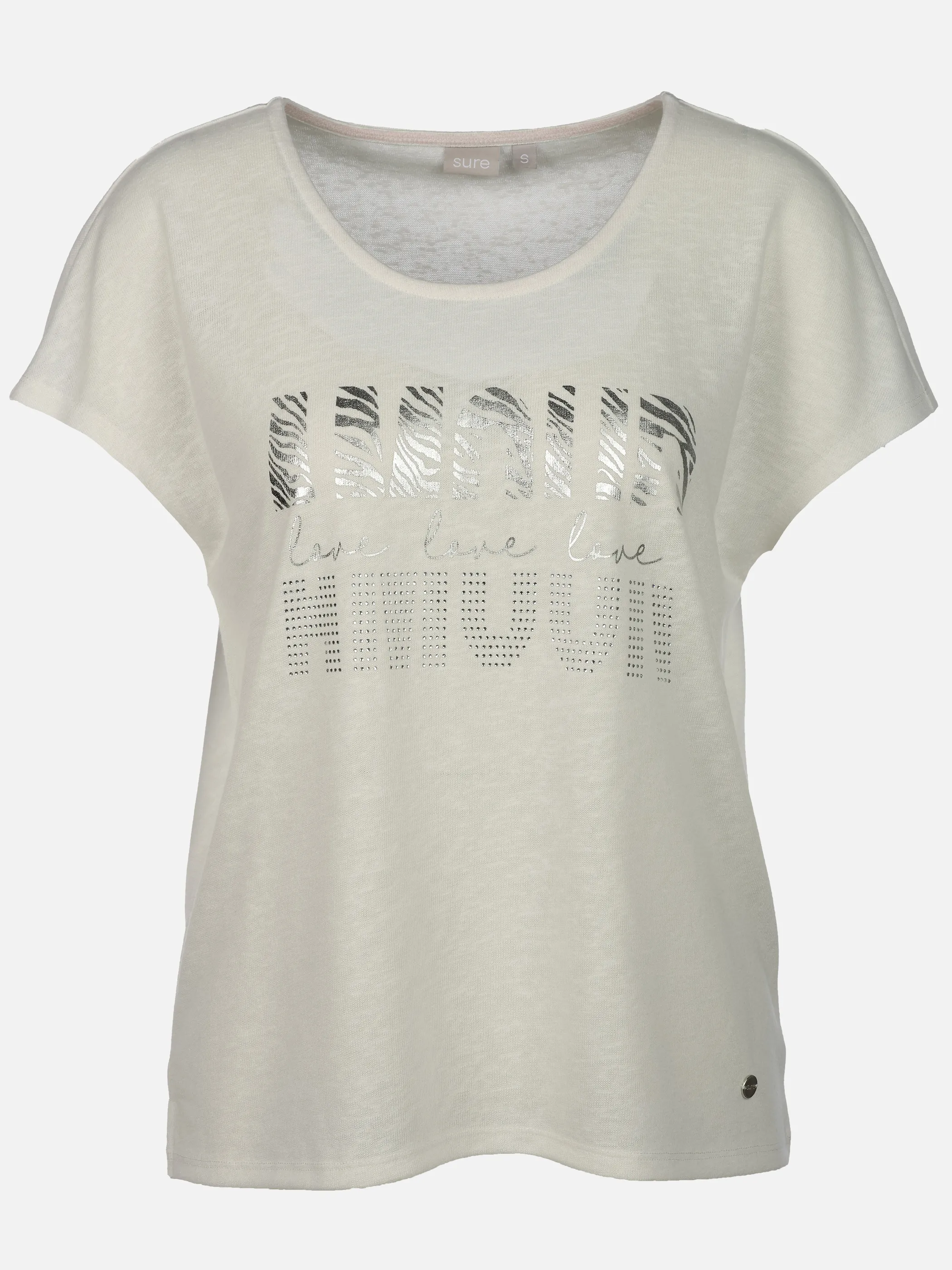 Sure Da-Shirt m. Folienprint Weiß 926143 STARWHITE 1
