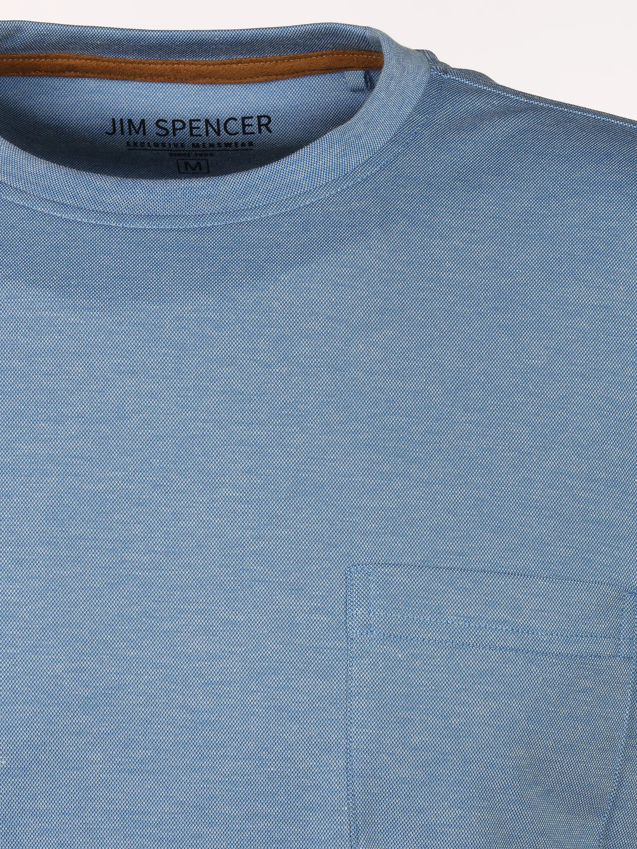 Jim Spencer He. T-Shirt 1/2 Arm twisted Blau 922528 BLUE 3