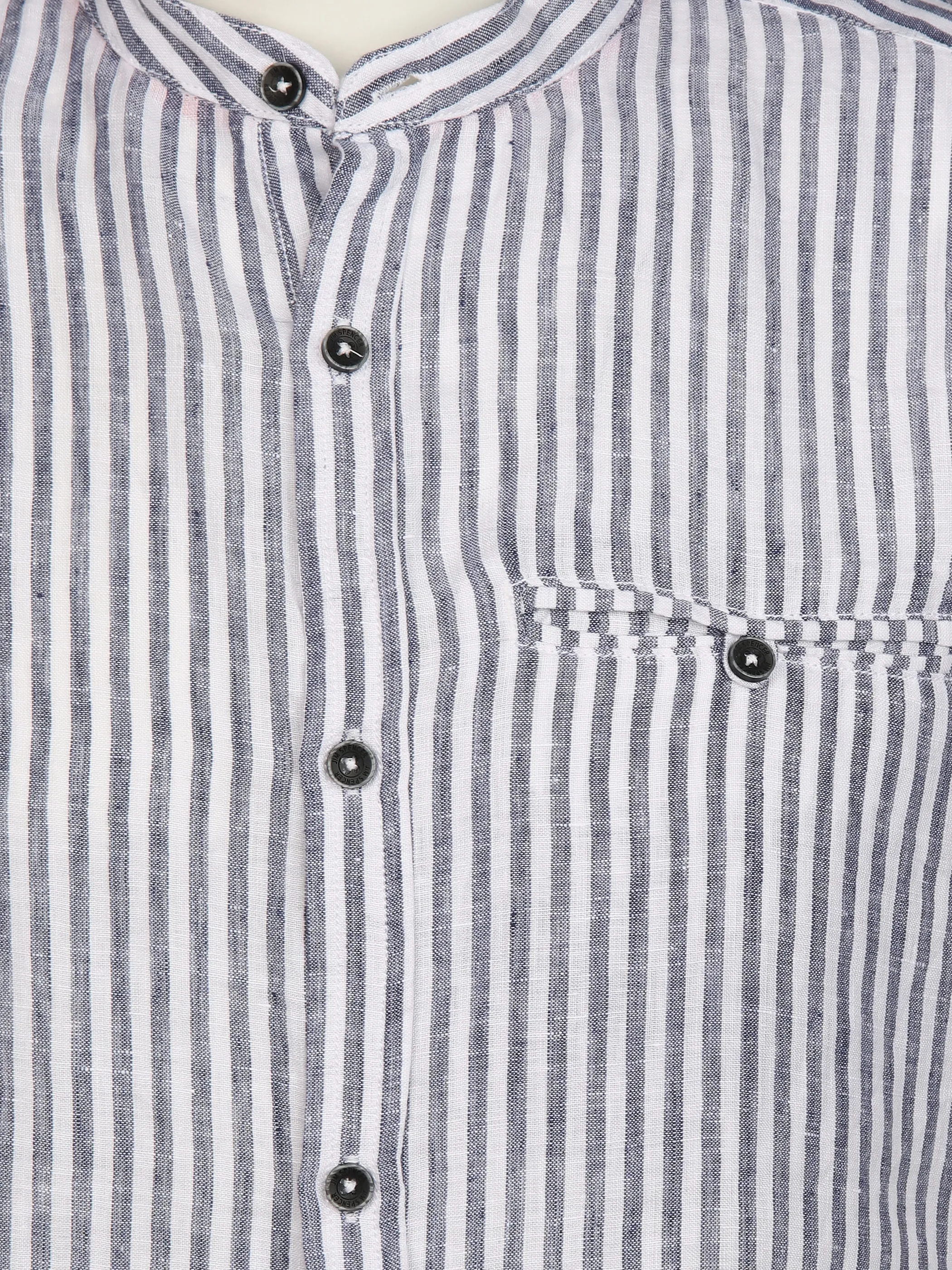 Jim Spencer He. Leinenhemd 1/2 Arm Steh Blau 892985 BLUE STRIP 3 Jim Spencer He. Leinenhemd 1/2 Arm Steh Blau 892985 BLUE STRIP 3