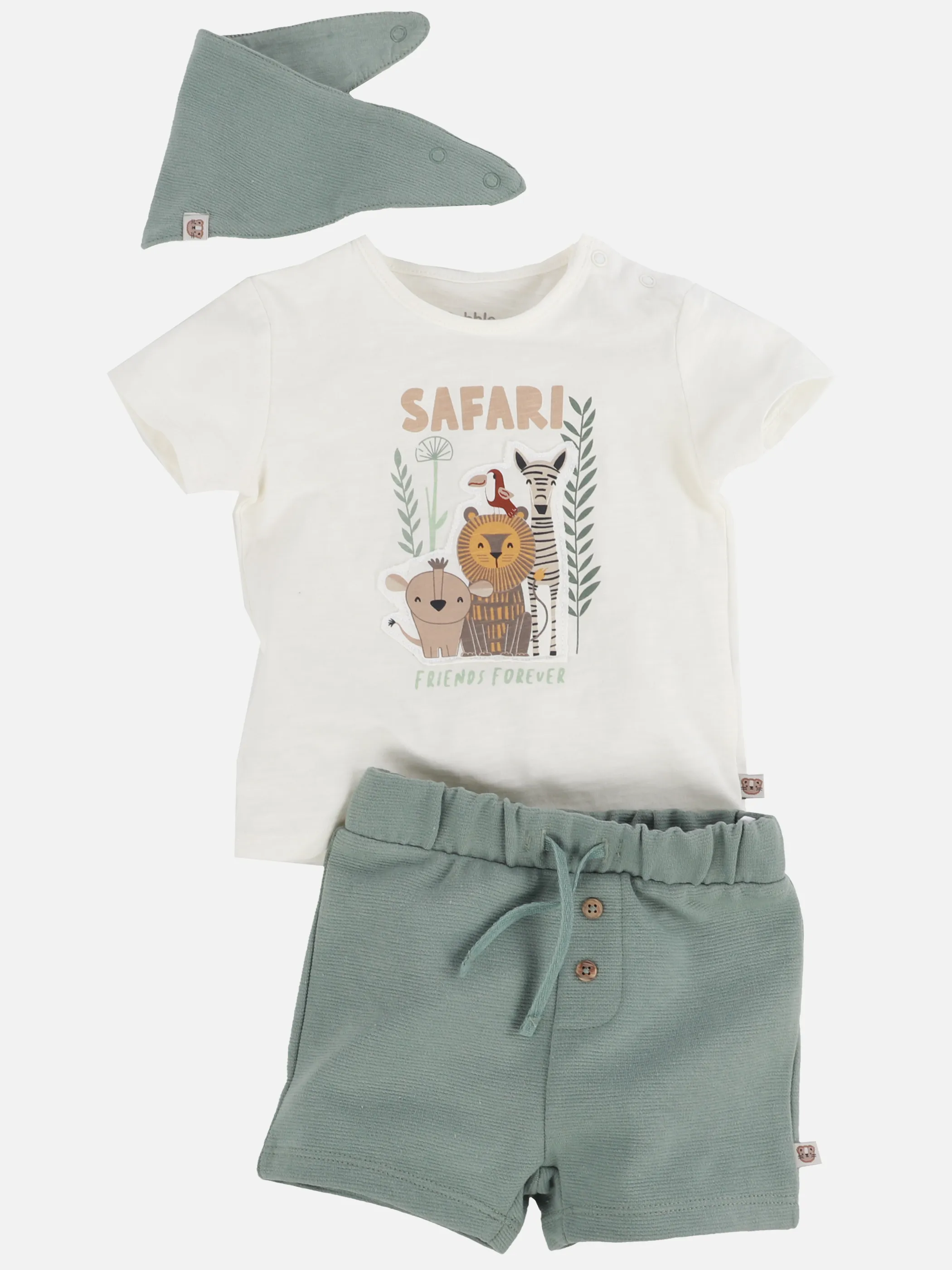 Bubble Gum BJ 3er-Set T-Shirt mit Frontprint, Shorts+Halstuch Bunt 905628 BUNT 2