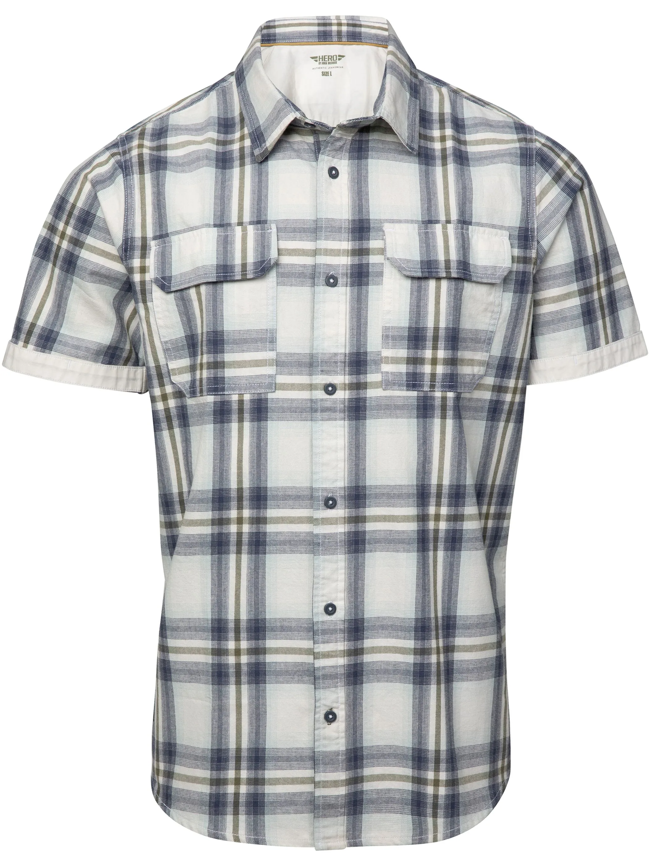 HERO by John Medoox 73110730009143 He. Bluse/Hemd, Blau 913835 9143 1