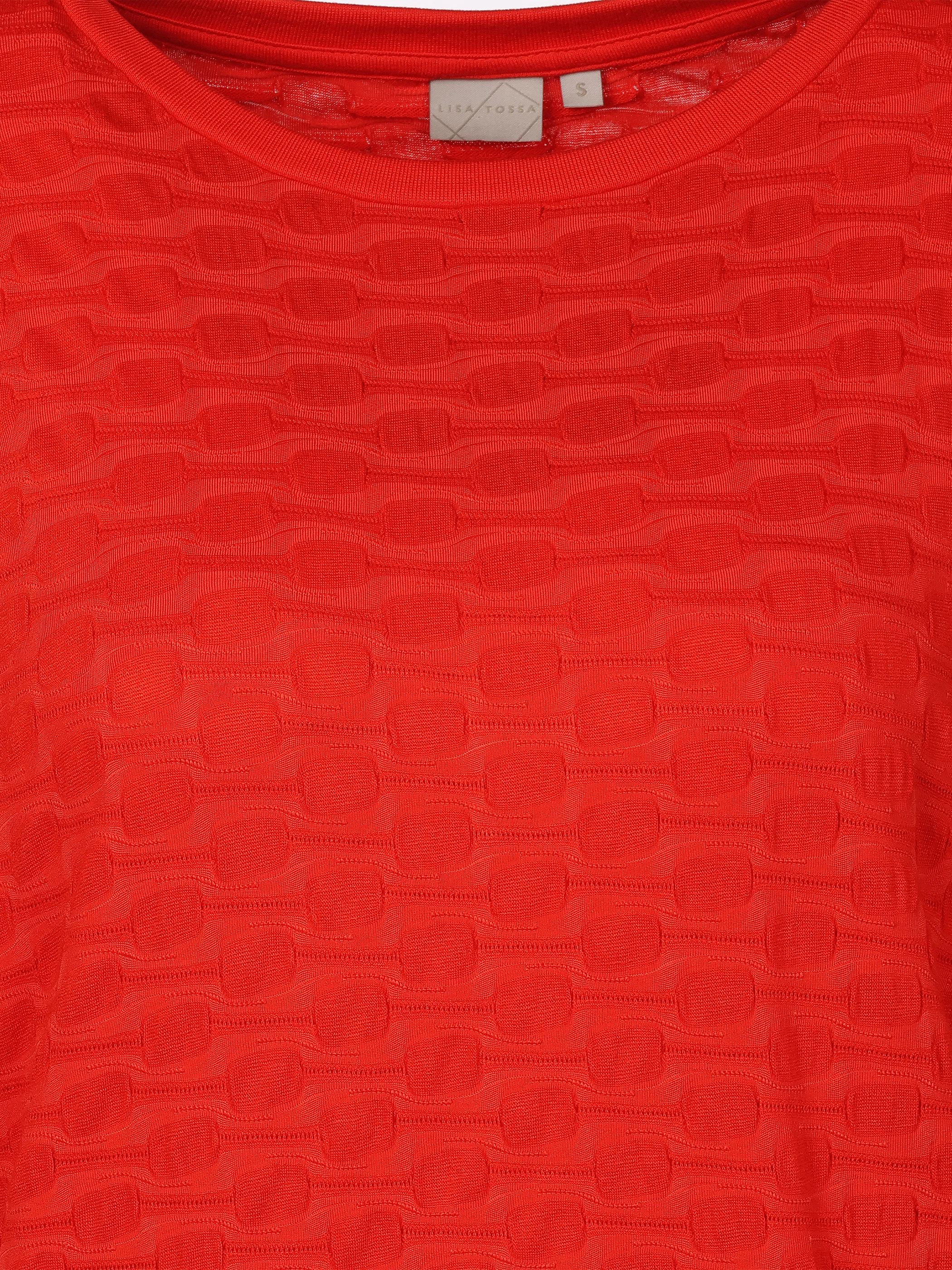 Lisa Tossa Da-Jacquard-T-Shirt Rot 922078 RED 3