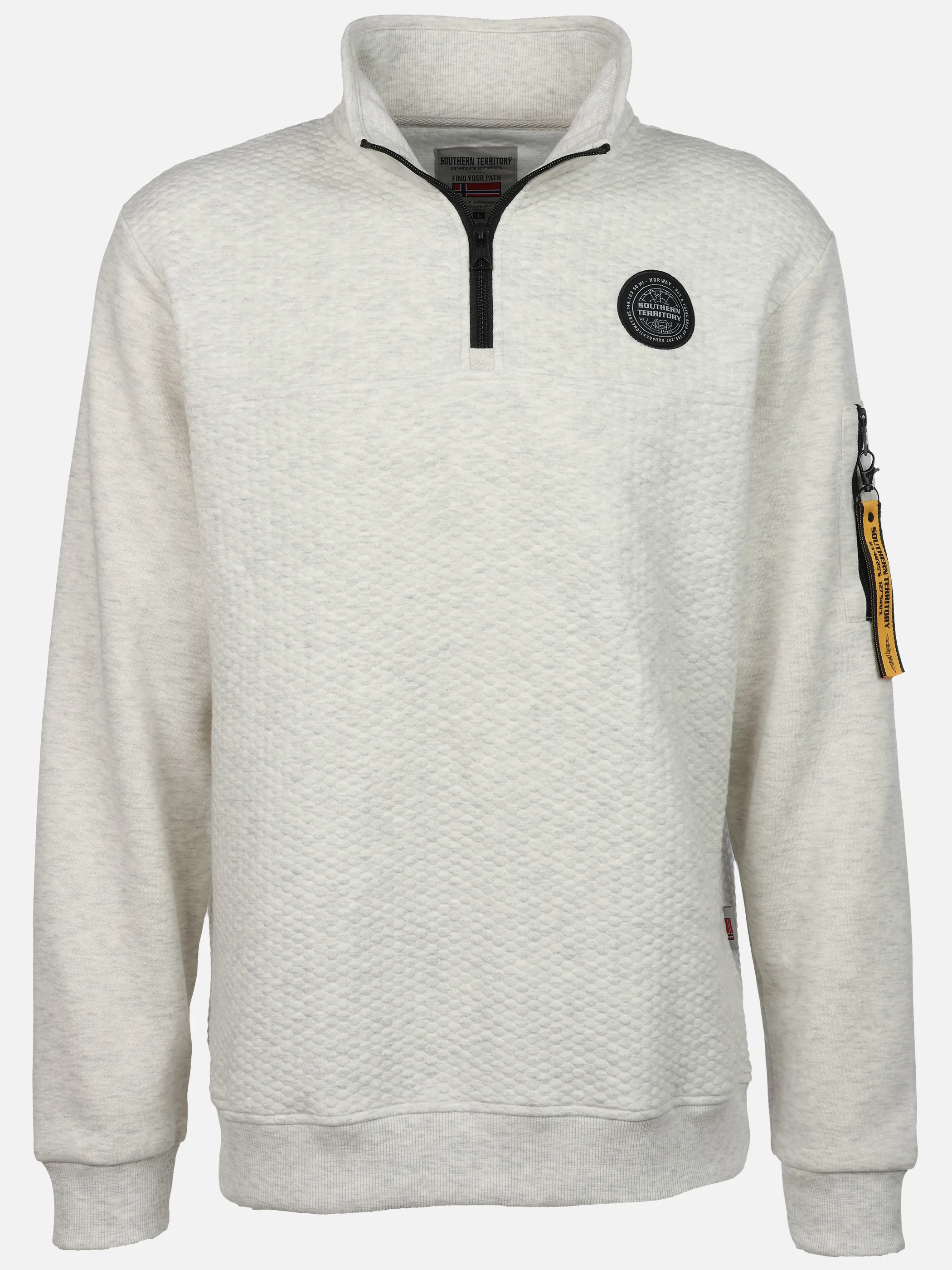Southern Territory He. Sweattroyer Struktur Batch Weiß 931858 OFFWHITE 1