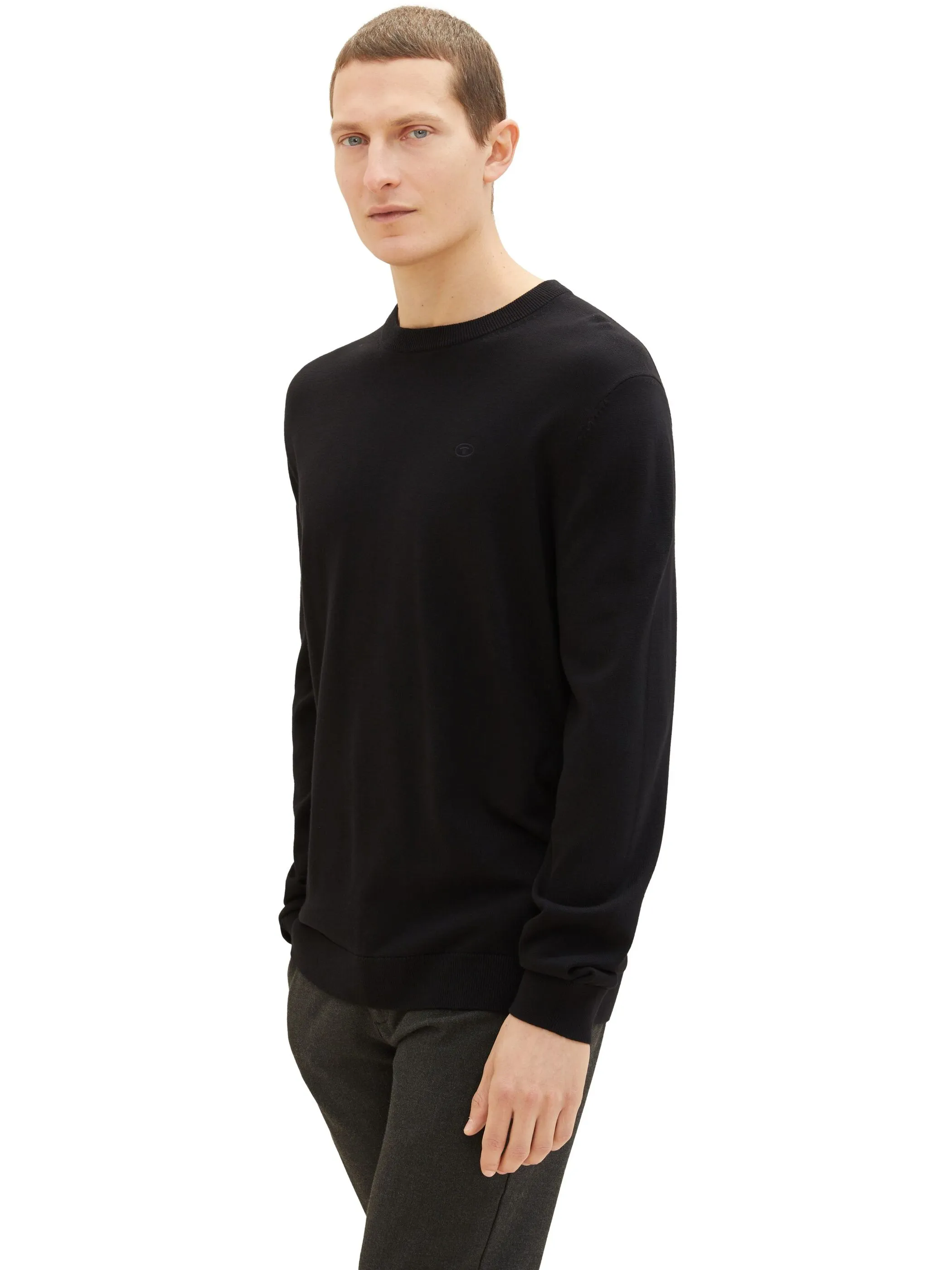 Tom Tailor 1038426 NOS basic crewneck knit Schwarz 887496 29999 Tom Tailor 1038426 NOS basic crewneck knit Schwarz 887496 29999