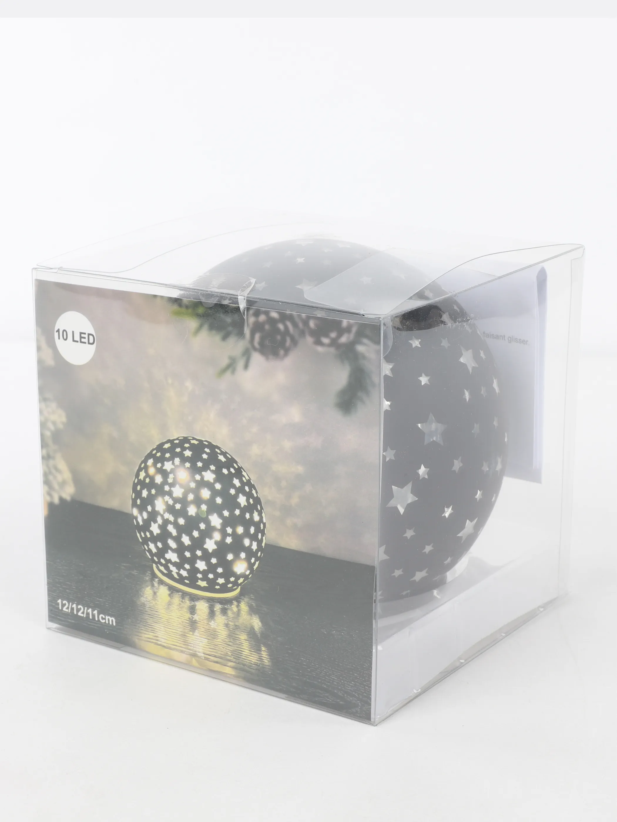 Weihnachten Dekolicht Ball mit Sternen  12 Schwarz 931776 SCHWARZ 3