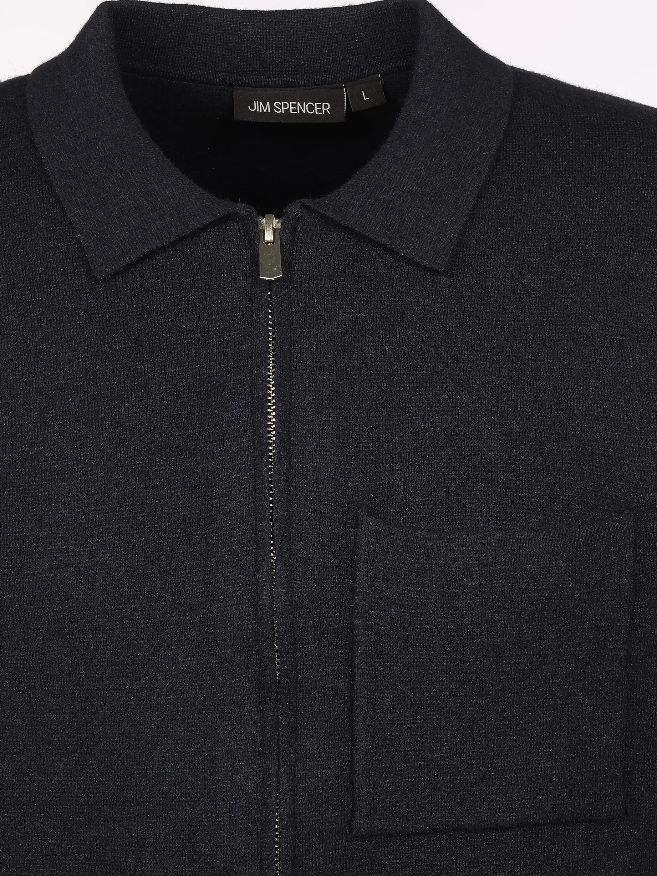 Jim Spencer He. Strickjacke RV Polokragen Blau 931163 NAVY 3
